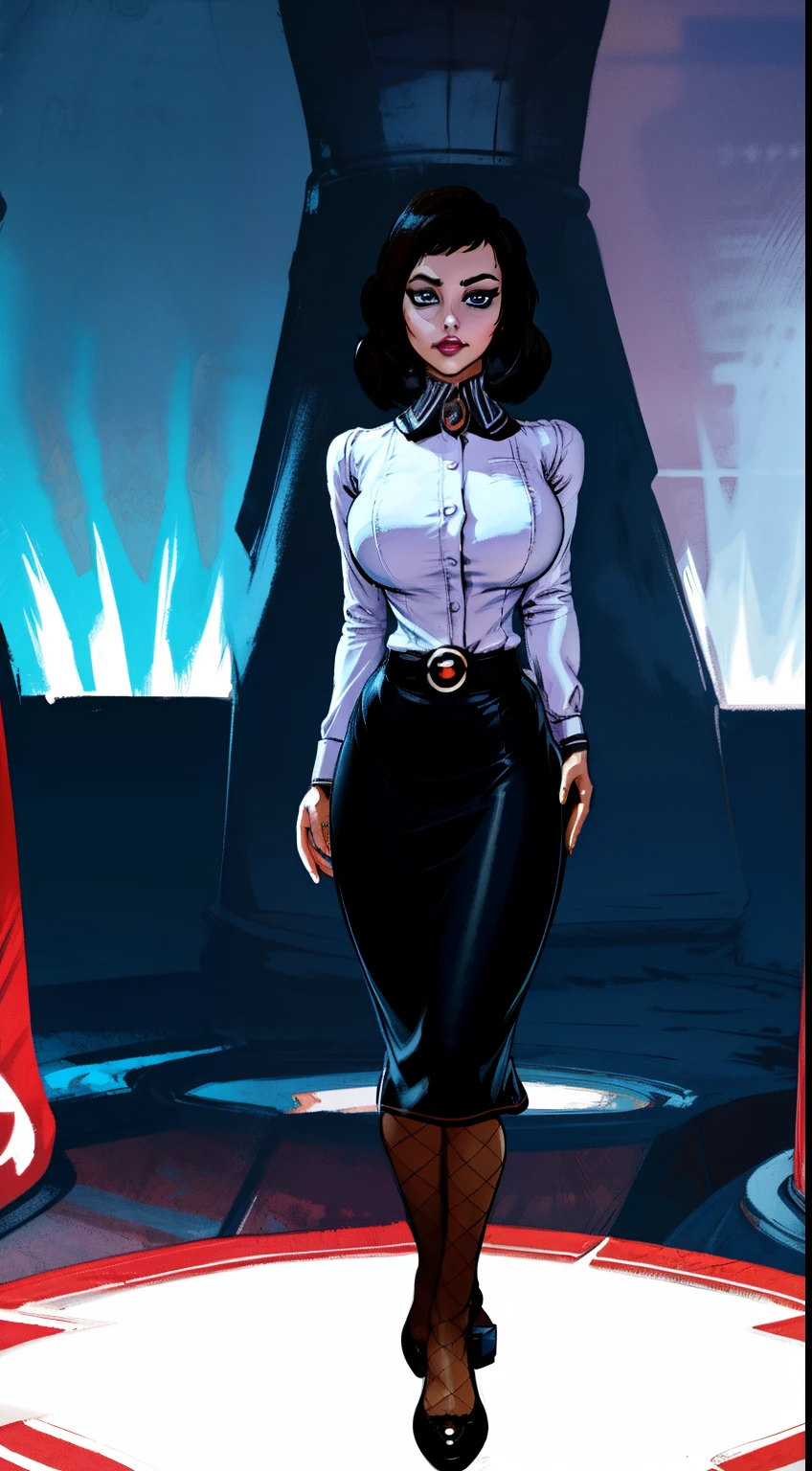 ((Elizabeth)), full body pose, dynamic image, perfect anatomy, perfect composition, detailed face, Bioshock infinite, Female in middle of image,(( official art)), concept character, character design, sketch,doodletits,, sexy lips, (gigantic breasts:1.1), skindentation, breasts, official illustration, illustration, detailed face, beautiful intricate eyes, curvy milf, 1:2), closeup, titsnipples, hourglass waist, slendered ans, wide hips,