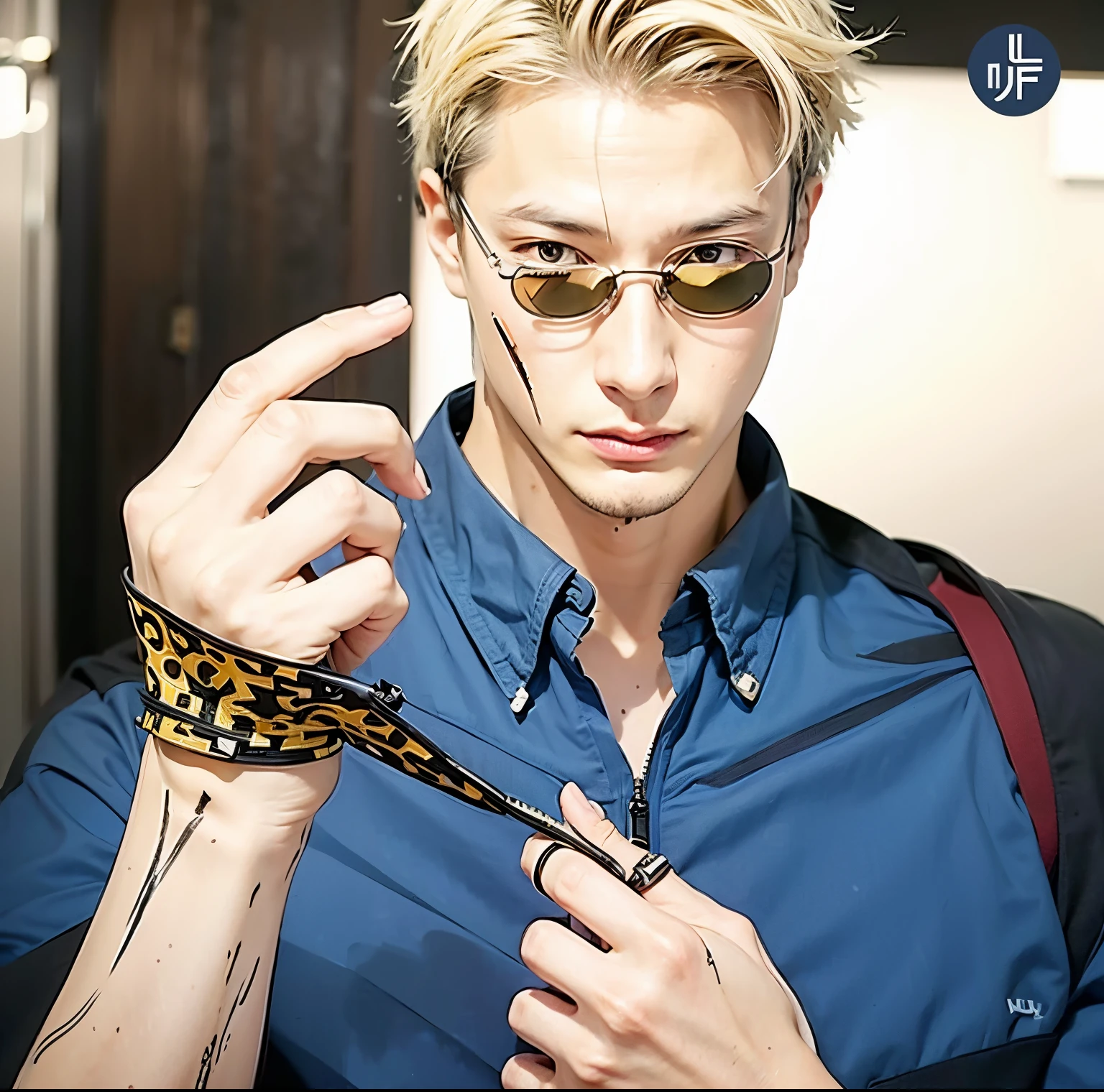 Nanami kento wearing glasses, jujutsu kaisen