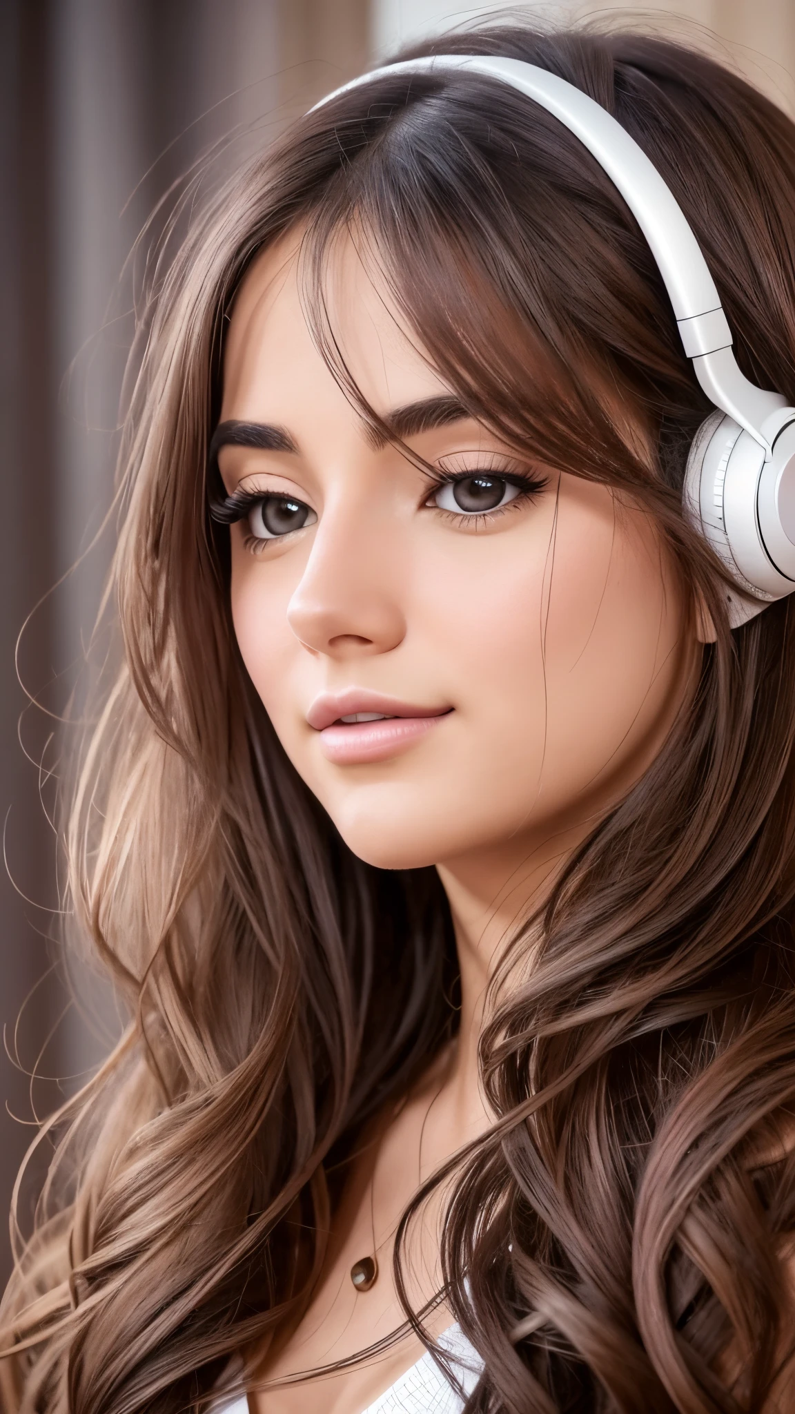 "I'm in search of a unique image to represent my ASMR channel on YouTube, incorporating specific features. The details include dark brown eyes, short dark brown hair, a small nose, full lips, distinctive eyebrows, long eyelashes, ample cheeks, and a small chin. The color palette should reflect a relaxing and serene atmosphere, keeping personal features in mind. We can explore soft and earthy tones to create a cozy feeling. Additionally, I'm looking for the inclusion of ASMR-related elements, such as subtle microphones, soundwaves, or objects that convey tranquility. Ensure that the channel name is incorporated clearly and aesthetically pleasing. Thank you for paying attention to details, and I look forward to an image that captures the distinctive features of my ASMR profile." --auto --s2