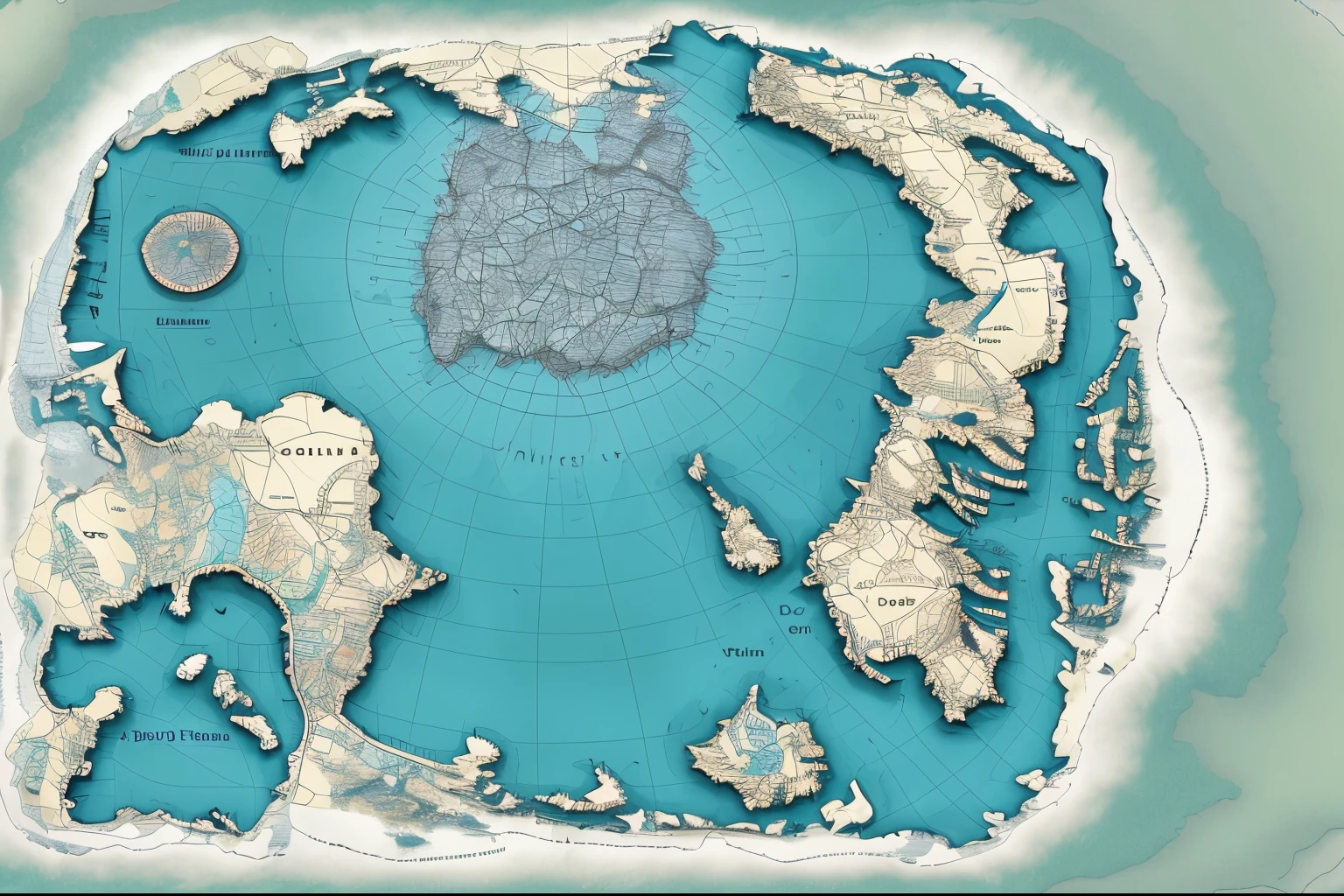 arafed map of the arctic with some small areas, mapa de fantasia simples, mapa de fantasia, mapa de fantasia detalhado, mapas da oficina steam, Perlin noise, mapa de textura, mapa regional da fantasia antiga, mapa de altura, mapa do mundo da fantasia, based on geographical map, reduziu muito, mapa dnd sem grade, mapa de deslocamento, mapa antigo, mapa altamente detalhado