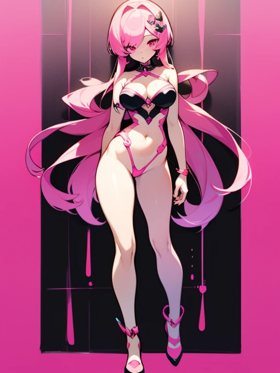 (competition swimsuit), (solo), lycoris recoil, (1 cute girl), sexy, 25 years old, drooping eyes, (masterpiece:1.2), (best quality:1.2), (very aesthetic:1.2), (absurdres:1.2), (detailed background),newest,ai-generated, (((Pink hair, short hair, bob cut, black eyes))), (visible nipples:0.7), (camel toe:0.3), Cute face, medium_breasts, ((Thin thighs)),Bright park, dynamic poses, Metallic Outfit,