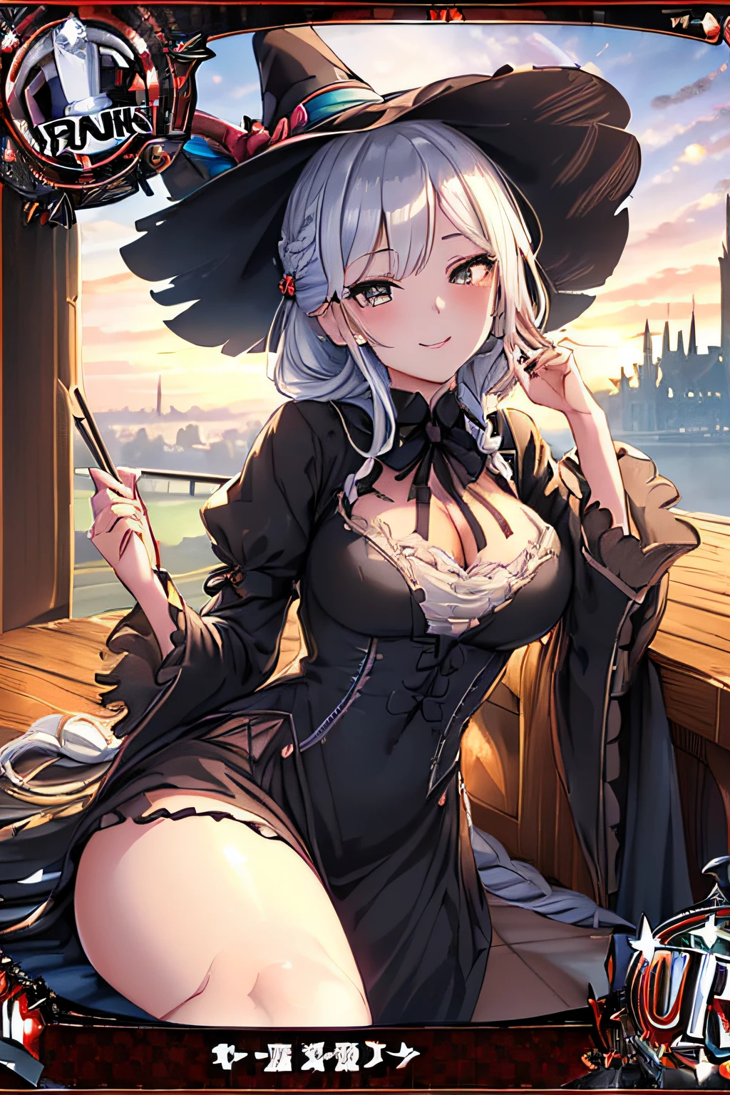 white hair,the witch,fullnude