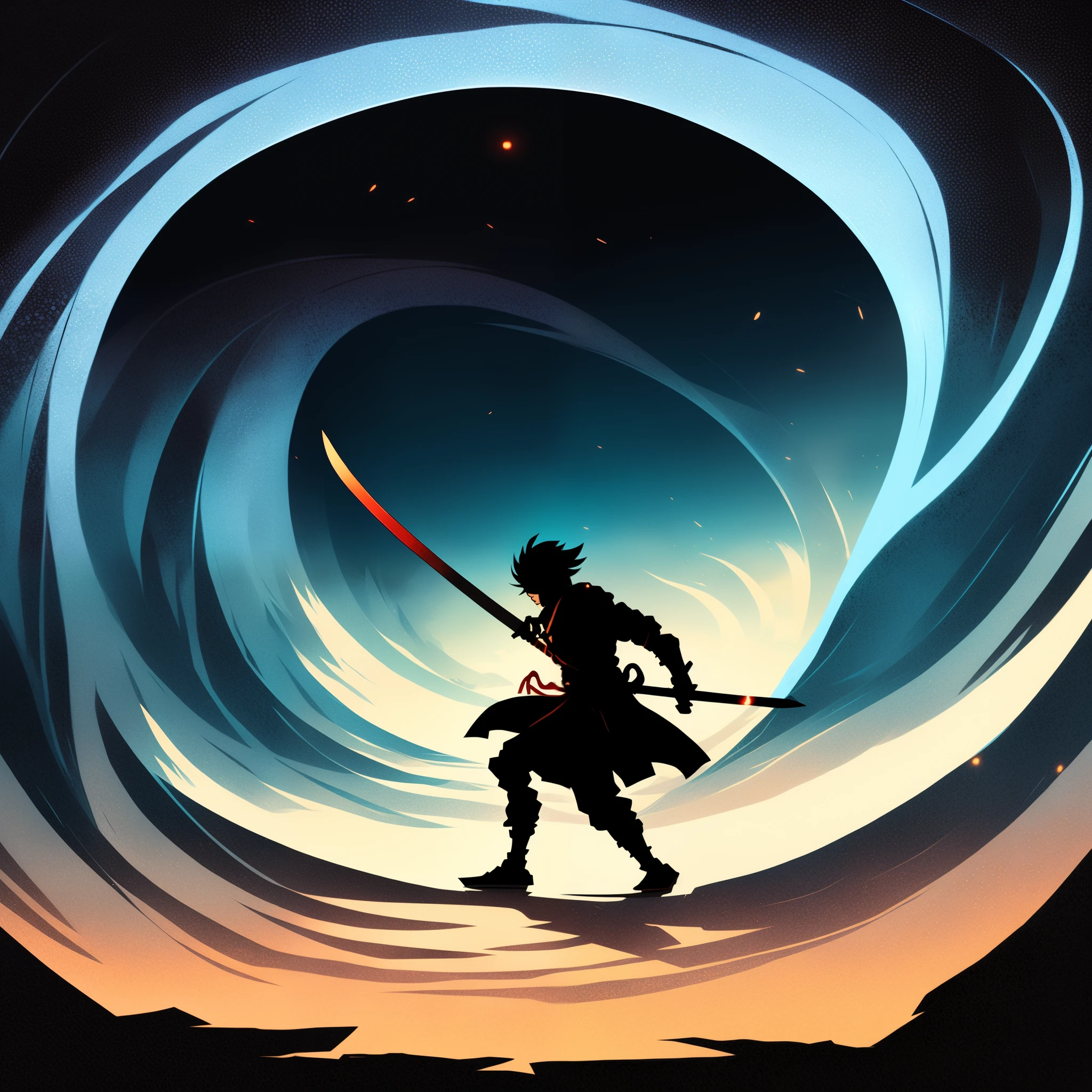 Close-up of a man holding a sword in a tunnel, Ninja with water wave katana, proper style, makoto shinkai cyril rolando, in the style of Cyril Rolando, cyril rolando and goro fujita, inspired by Cyril Rolando, badass anime 8 k, Epic Graphic Novel Wallpaper, Anime art wallpaper 8 K