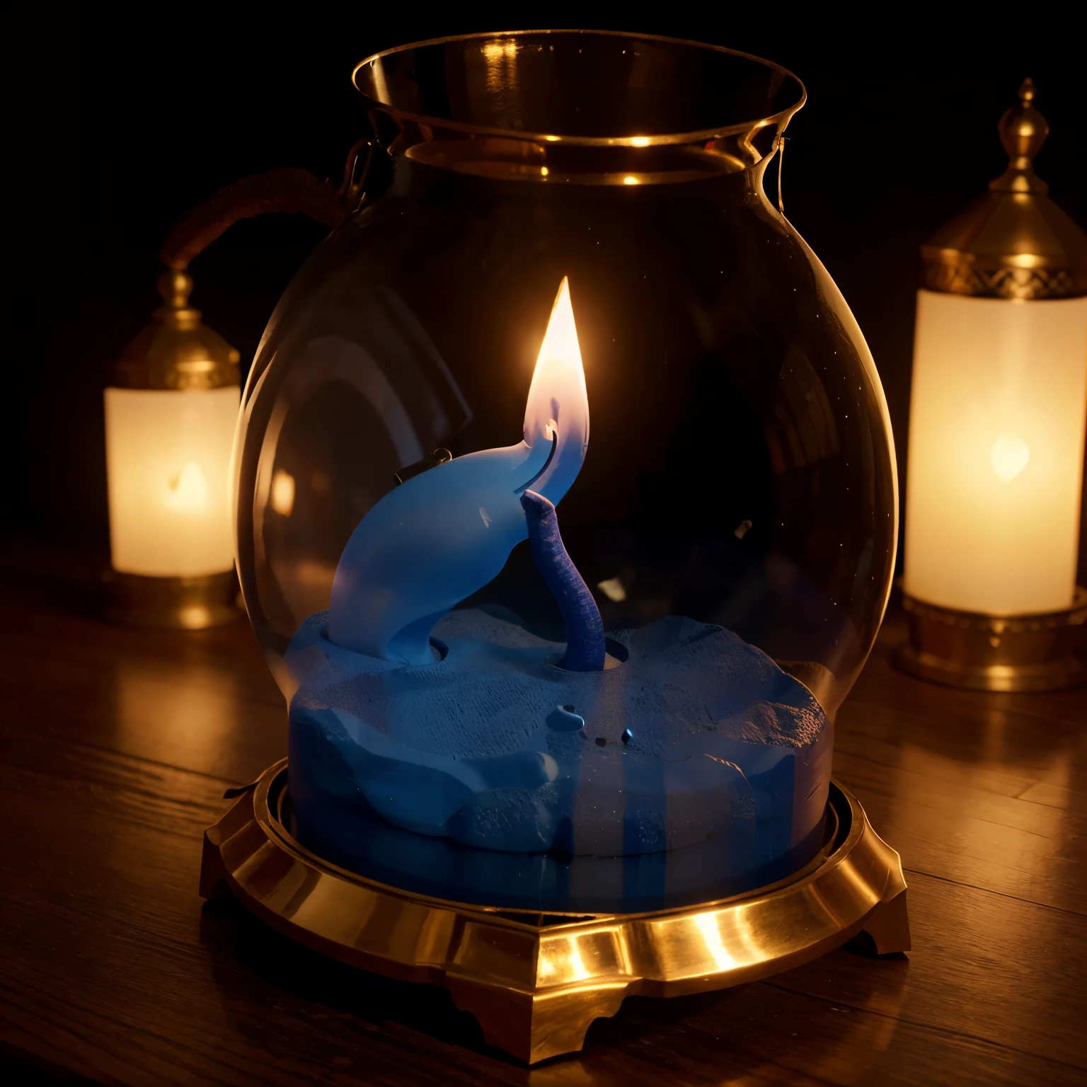 Alladin's genie lamp with my face
