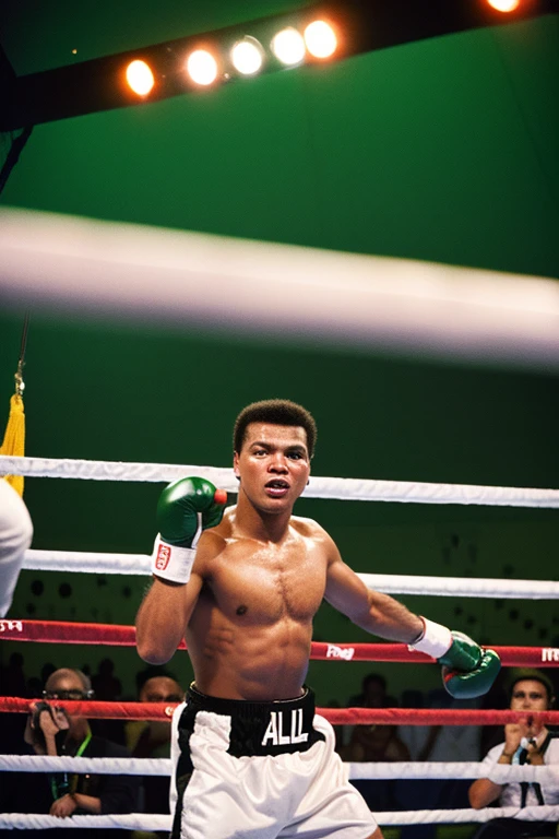 Muhammad Ali won the match,delighted