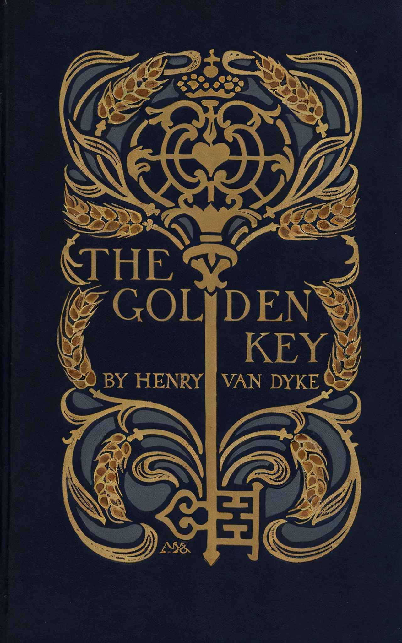 A close-up of a book，oda&#39;There&#39;s a golden key on it, golden key, author：victor degeneres, haeckel and alasdair gray, author：Kieran Youngner, Golden 1 9 2 0 s, by Leon, author：John Henry Kingsley, book cover illustration, gold inlay, leon deck style, very detailed bd cover, Cover of a, Book cover art