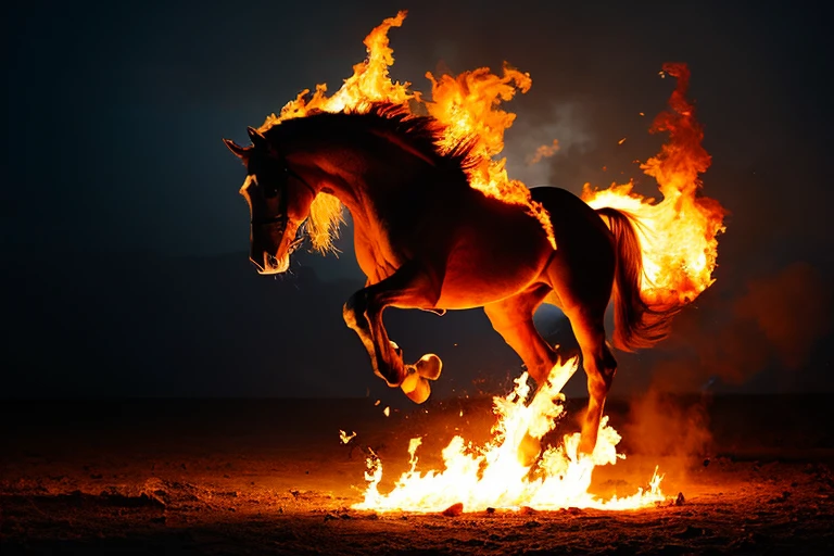 horse made of flames