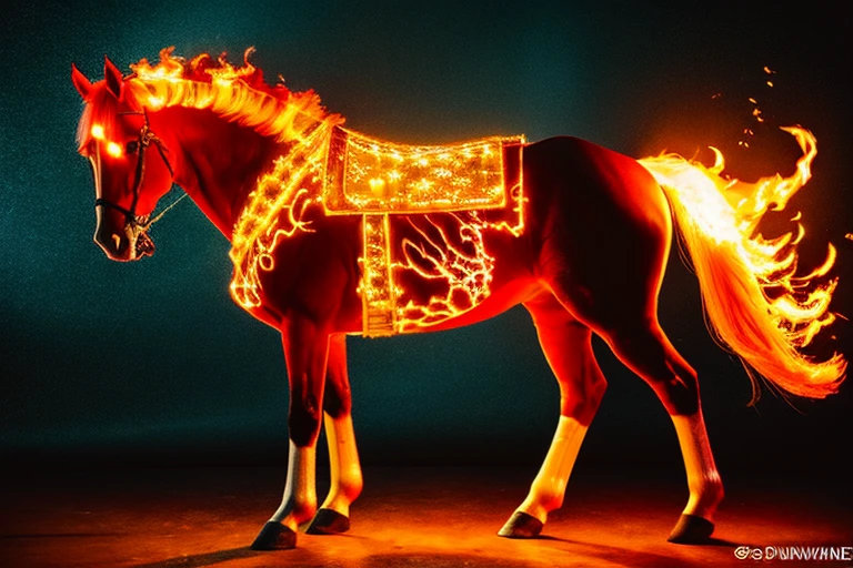 horse made of flames