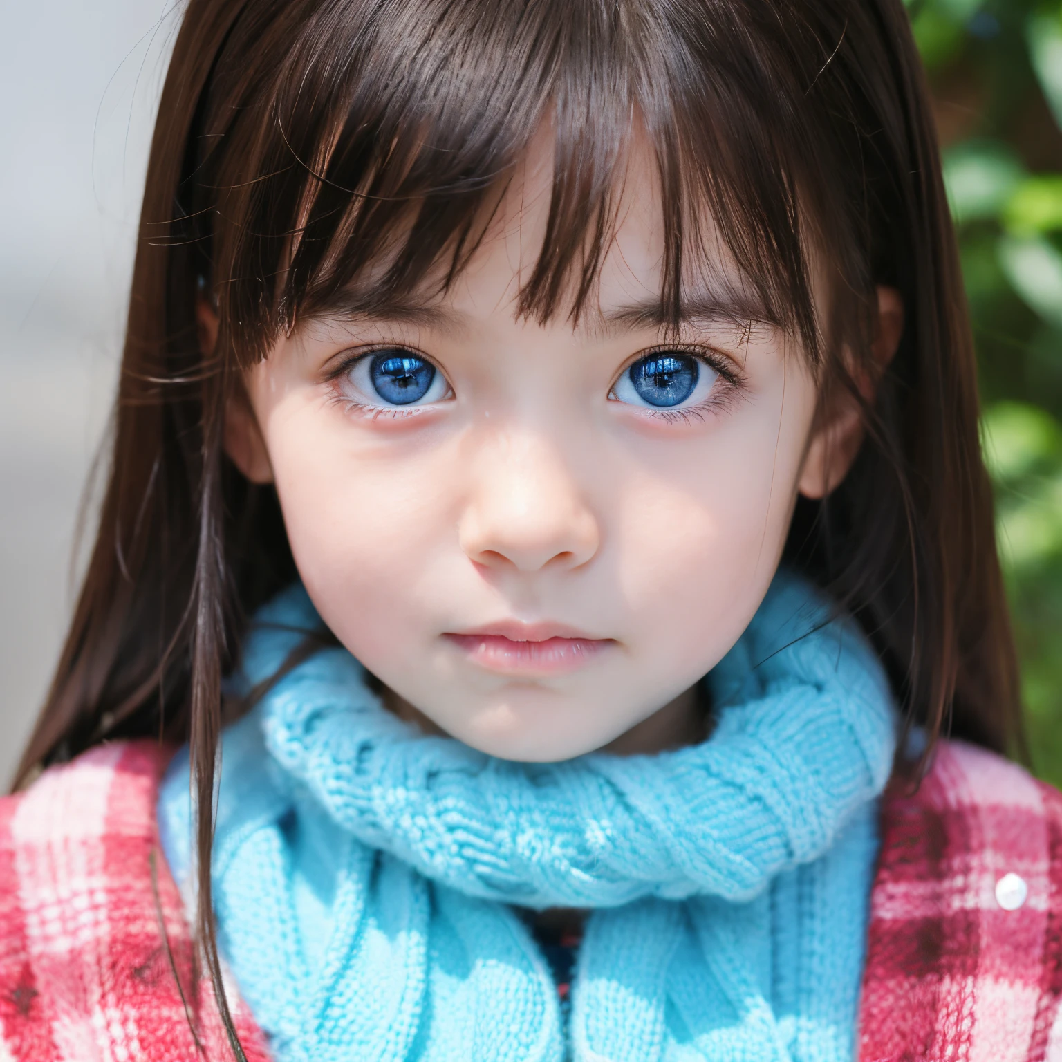 6 year old Ptincesa. blue eyes, wavy black hair, White skin, with medieval dress