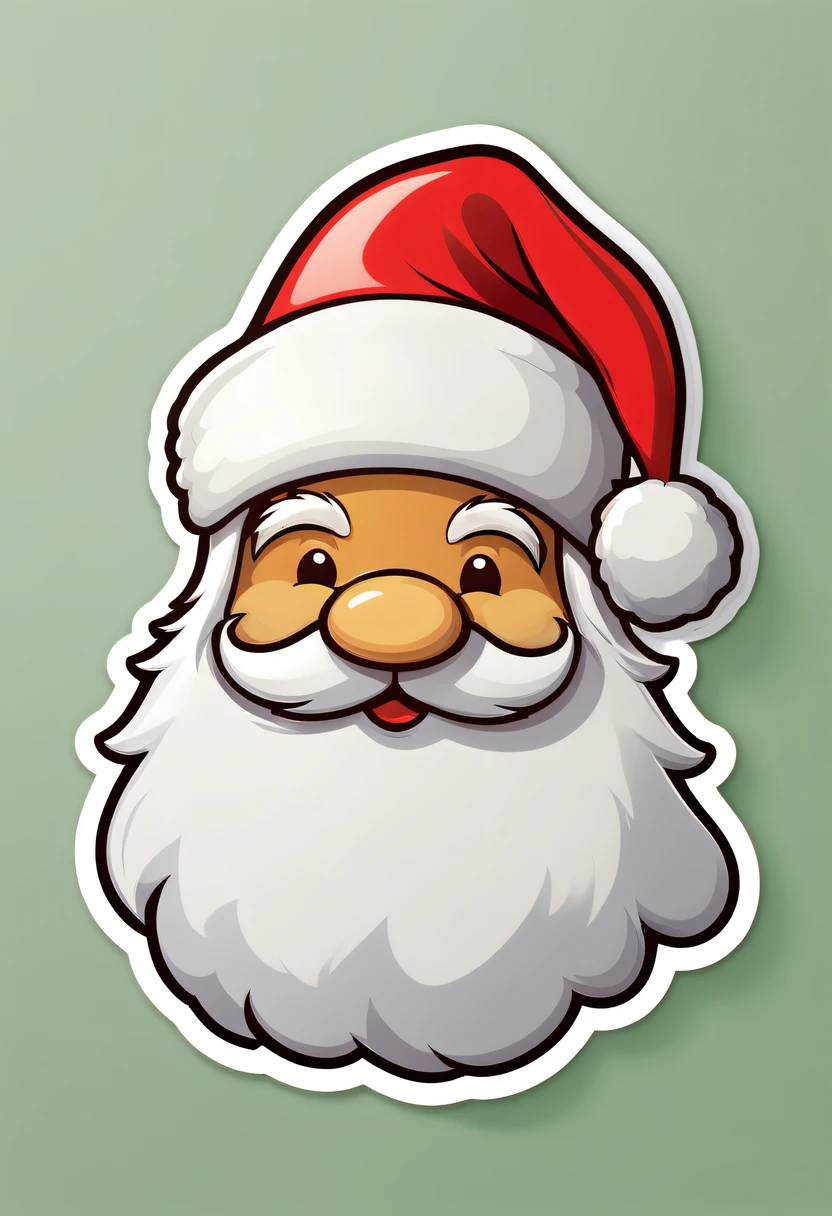 One sticker, A Christmas hat, simple backgound