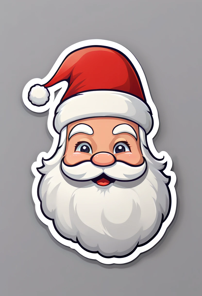 One sticker, santa, simple backgound
