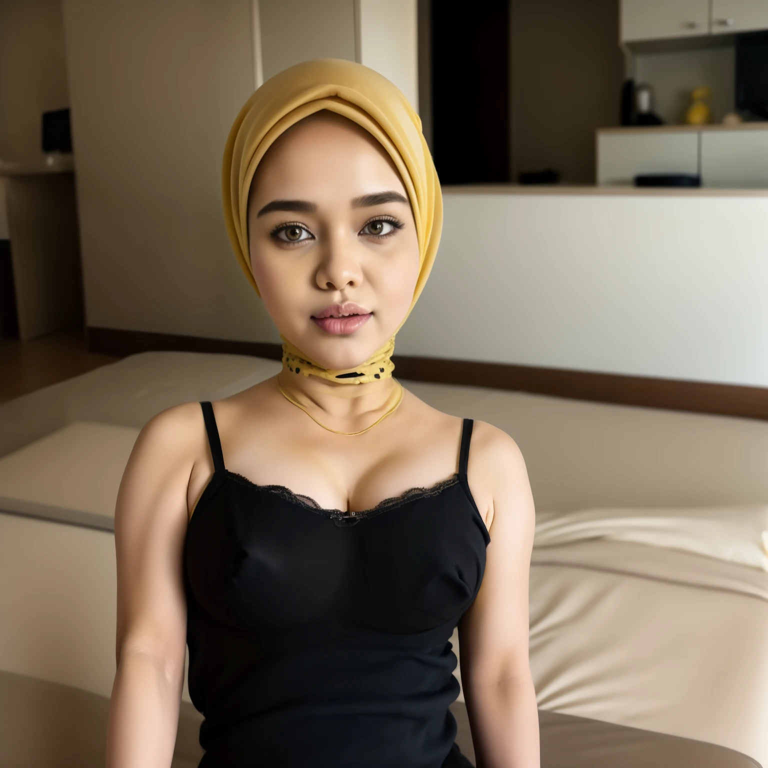 (((HIJAB MALAY GIRL))), top-quality、masterpiece、Surreal、((childs room))、((Stuffed animals are on display.))、gymnastic suit、japanes、Pupils、tiny girl、The appearance of the child、Height 140cm、hi-school girl、small body of a child、streaks、Thin leg、独奏、Sunlight、Human Realistic Skin、Glossy skin、a picture、full bodyesbia、(((HEAVY BOOBS))), (((Open mouth))), (((YELLO LACE HIJAB ))), (((HUGE NIPPLES))), ((( HEAVY NIPPLES))), (((HUGE BUTT))), ((( TRANSPARENT YELLOW LACE LINGERIE))), (((YELLOW BRA))), (((YELLOW PANTIES))), (((YELLOW LACE))), (((LONG NIPPLES))), (((CUM FACE))).