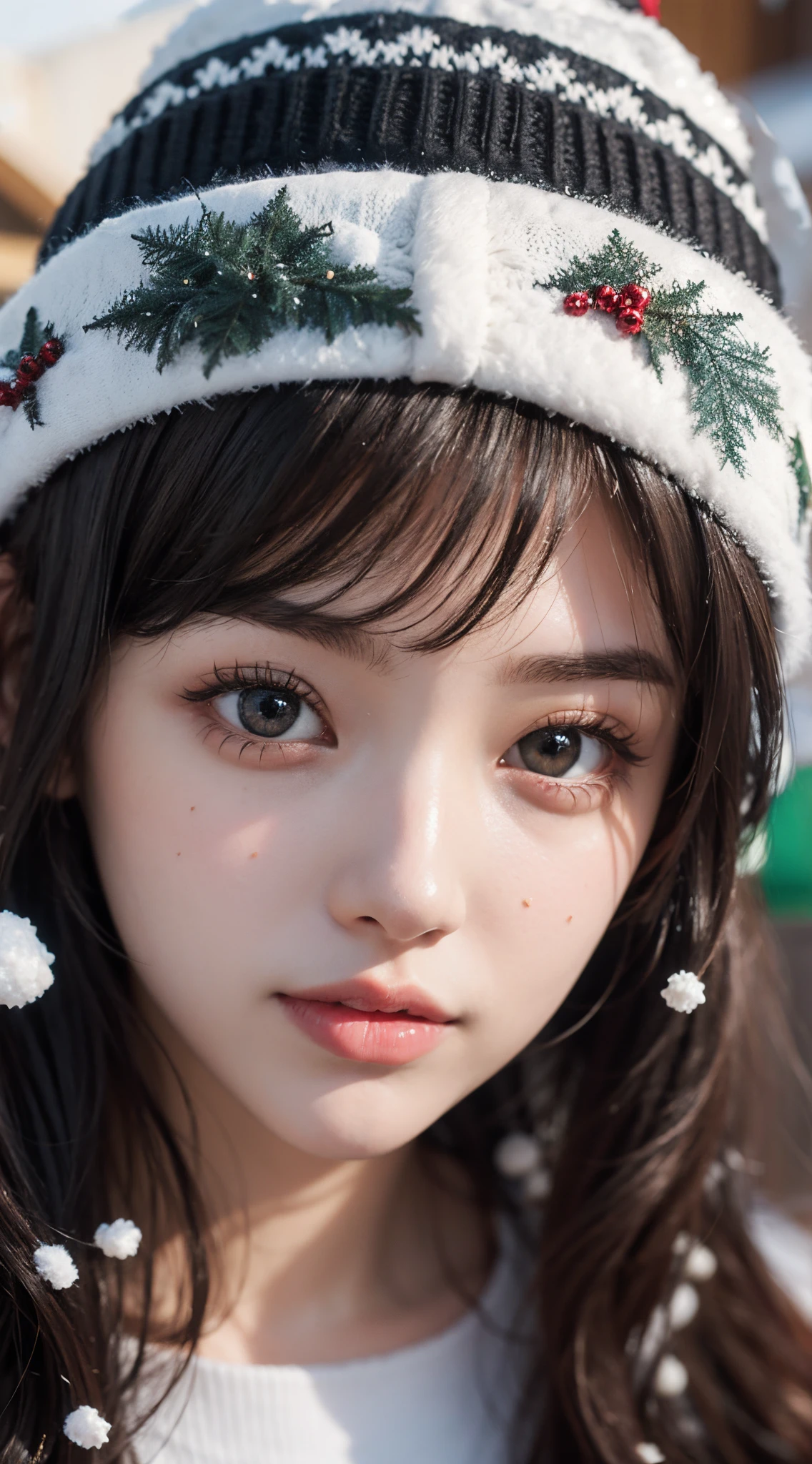 christmas knit hat、
