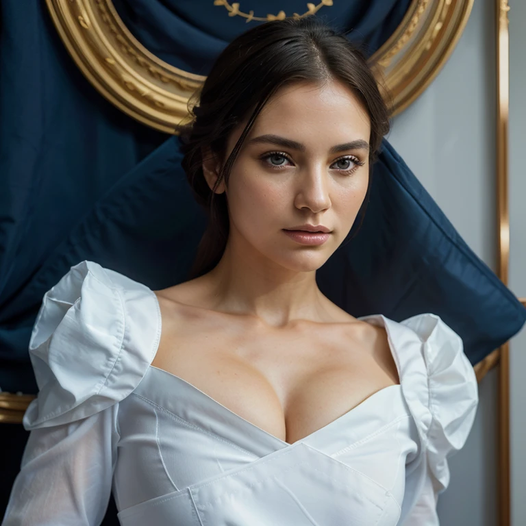 best quality,realistic,ultra-detailed,bright light,blue and white flag,texture of fabric and folds,high-res,portrait,traditional painting style,crisp,sharp details,rich colors,deep shadows,authentic brushstrokes,royal emblem,striking composition,pristine blue and pure white,impressive,regal,elegant,exquisite,touch of gold,professional craftsmanship,graceful curves,imposing presence,attention to detail,fine artistry,vivid hues,impressive scale,grandeur,majestic aura,flawless execution,captivating,awe-inspiring,highly detailed emblem,precise lines,perfect symmetry,fine craftsmanship,realistic facial features,strong emotional expression,subtle shading,dynamic brushwork,impressive shading,lifelike appearance,impressive realism,colorful accents,expertly rendered folds,dramatic lighting,striking contrast,meticulous attention to detail