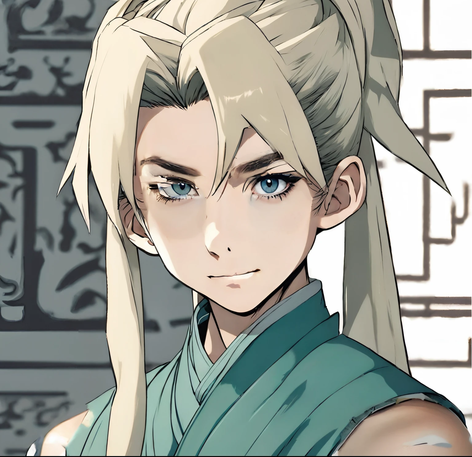 Add sharp feline pupils, match eyebrows with hair color, show shoulder on the arms instead of clothing. Also make eyes brighter