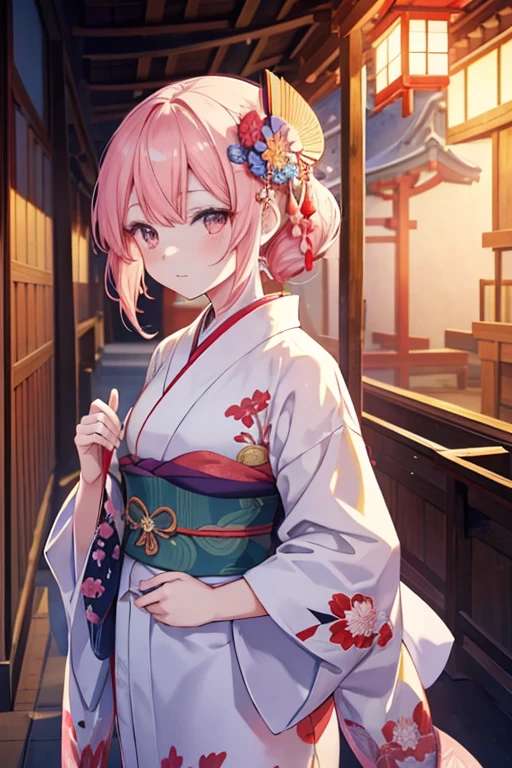 anime girl in kimono outfit standing in front of a building, in kimono, in a kimono, anime style illustration, clean detailed anime art, inspired by Itō Shinsui, by Torii Kiyomasu, japanese art style, beautiful anime art style, anime style portrait, in the art style of ukiyo - e, artwork in the style of guweiz