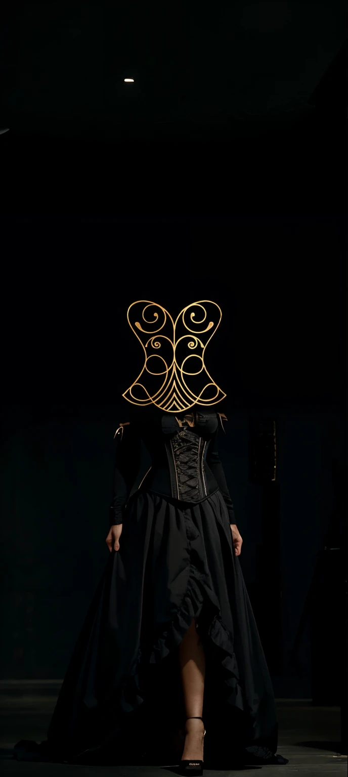 Corset desenho com detalhes arabesco