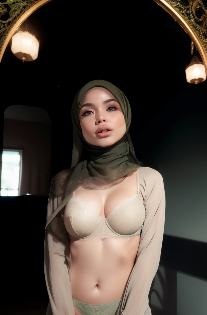 (((HIJAB MALAY GIRL))), top-quality、masterpiece、Surreal、((childs room))、((Stuffed animals are on display.))、gymnastic suit、japanes、Pupils、tiny girl、The appearance of the child、Height 140cm、hi-school girl、small body of a child、streaks、Thin leg、独奏、Sunlight、Human Realistic Skin、Glossy skin、a picture、full bodyesbia、(((HEAVY BOOBS))), (((Open mouth))), (((GREEN LACE HIJAB ))), (((HUGE NIPPLES))), ((( HEAVY NIPPLES))), (((HUGE BUTT))), ((( TRANSPARENT GREEN LACE LINGERIE))), (((GREENBRA))), (((GREEN PANTIES))), (((GREEN LACE))), (((LONG NIPPLES))), (((CUM FACE))).