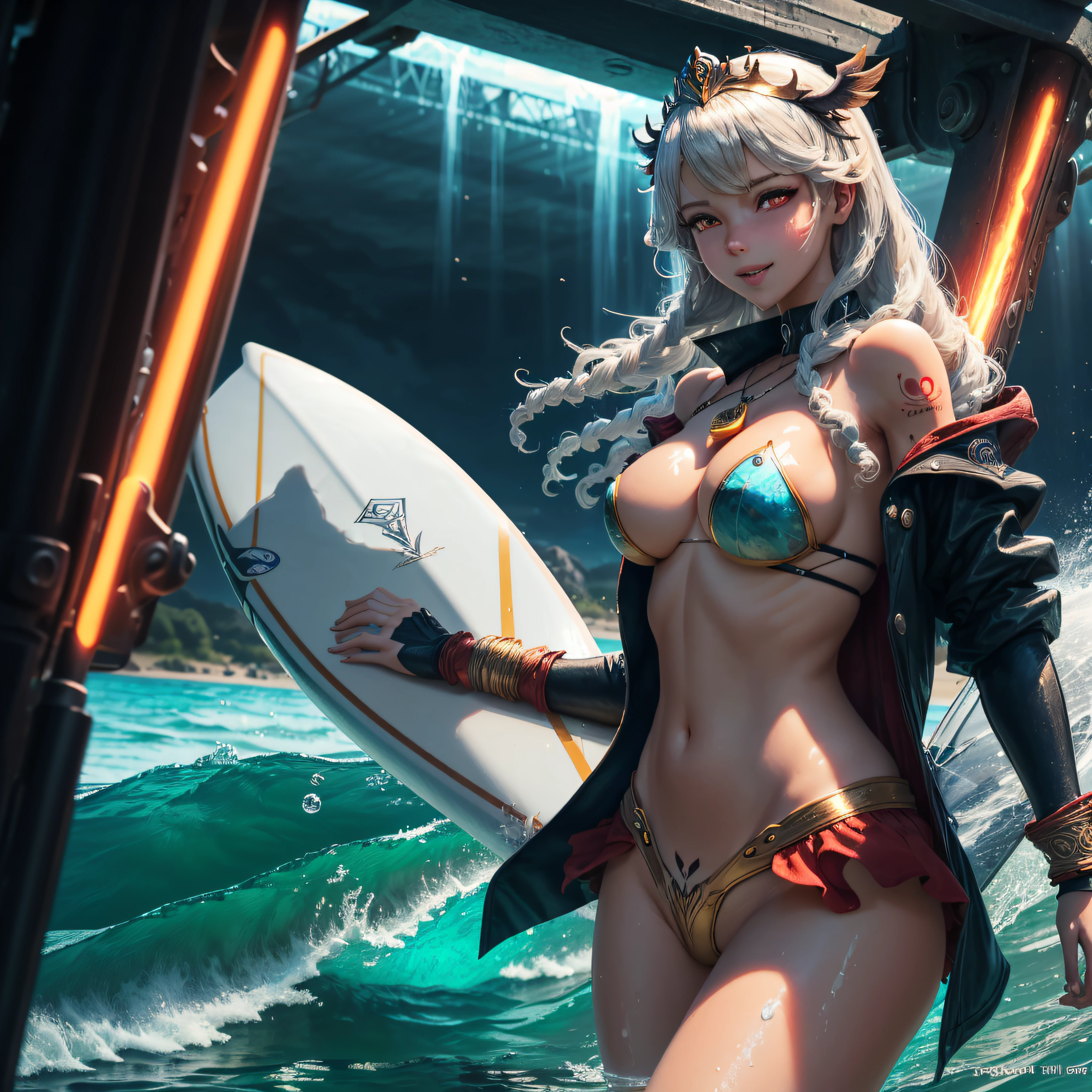 Sun Queen mounted_Surfboard mounted_wave_torus oasis UnrealEngine5 Ultra Masterpiece Van_Gogh sailing_surfboarding Beach deep path Equirectangular_360 wave_fluent Ocean waves Sea storm 🎈🍦🍹❤🔆🕡(😘👩🎀👗⚜👒🥿👡🩲💅)🎪🎢🎡🎠 sunlight Goddess beholder sundrop Cinematic lighting war "Armada" contre-jours paddle_board "Heavy Metal" Devastating Will-o'-the-wisp iota pixie sprite mature female "luis Royo" dazzling ride_surfing_wave_on-surfboard Cosplay riders_flow Admiral Pilots jacket cow-boy flag Earth tsunami ultra_high-def pro_Photo-realistic optimal ultra_high-quality opengl-shaders ultra_high-details accurate reflex ultra_high-res perfection volumetric lightning improved Octane_rendues UHD XT3 64K 32K 16K DSLR HDR 3dcg shadow analogiques extatiques symmetrical ((athletic Diva african body tanmed skin dreads bangs suave cheekbones effects embarrassed glushes dark saphirs gorgeous ultra saturate (red Bright eyes, red Bright eyes) beautiful eyes black pupils brown iris lazulis turquoise open mouth teeth (tongue droplet water drop of water) obvious smiles choke Floating Jacket Eccentric Cape Levitating Shoulders-Off Shirt Lace Clavicles White Papillotes embroidered reveal micro leathers breasts sideboob satin livid yellow orange corsait thick felt skirts matching bristles ample swinging spinels navel waist belt-chastity revealing heart diamond padlock silver agate pubis scarlet pubis-hairy indigo bristles protrusions silk Snap-lock tin gold garters thighs legs boots)) gothic onyx rubis summon milkweed floraison invoque viceroy magic incandescente creature CGSCOSITY butterfly Cristallines Monarch wings flash blow glow opale straight chrome flat lava bands population outfits armor heavy Tourmaline glyphe plasma "Niagara Falls" sailing_ship hearth glass mirror monster Fire Blast Flame luminescence graduate backlight Chef-D' (par Michelangelo) tattoo Bruce_Weber sex girl naked nsfw varied multi etc. --v 5.2 --s 1000 --c 20 --q 20