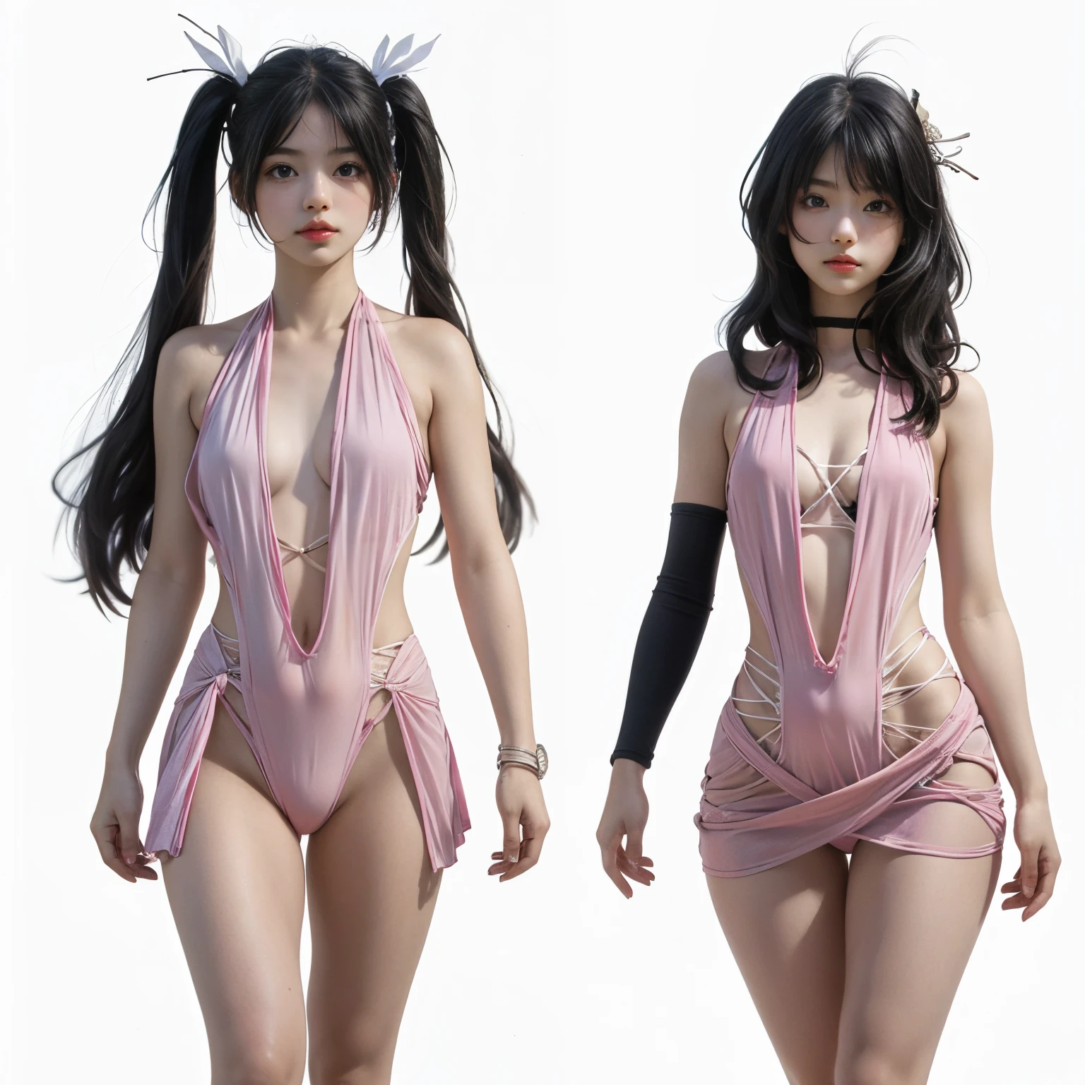 1girl, beautiful ,Hinata Hyuga,Cabello largo,cabello negro