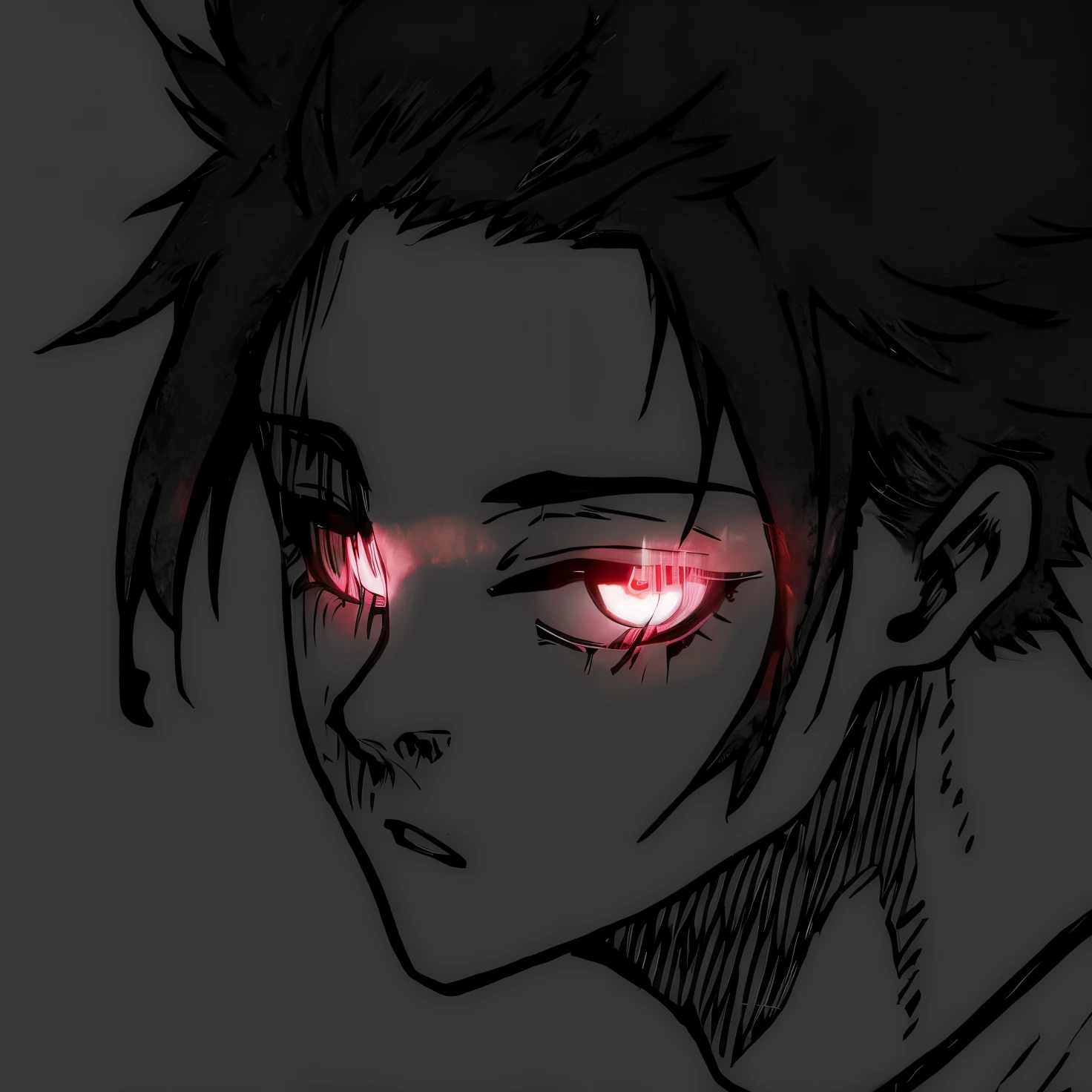 Keyaru redo of healer, full hd, red eyes, black background