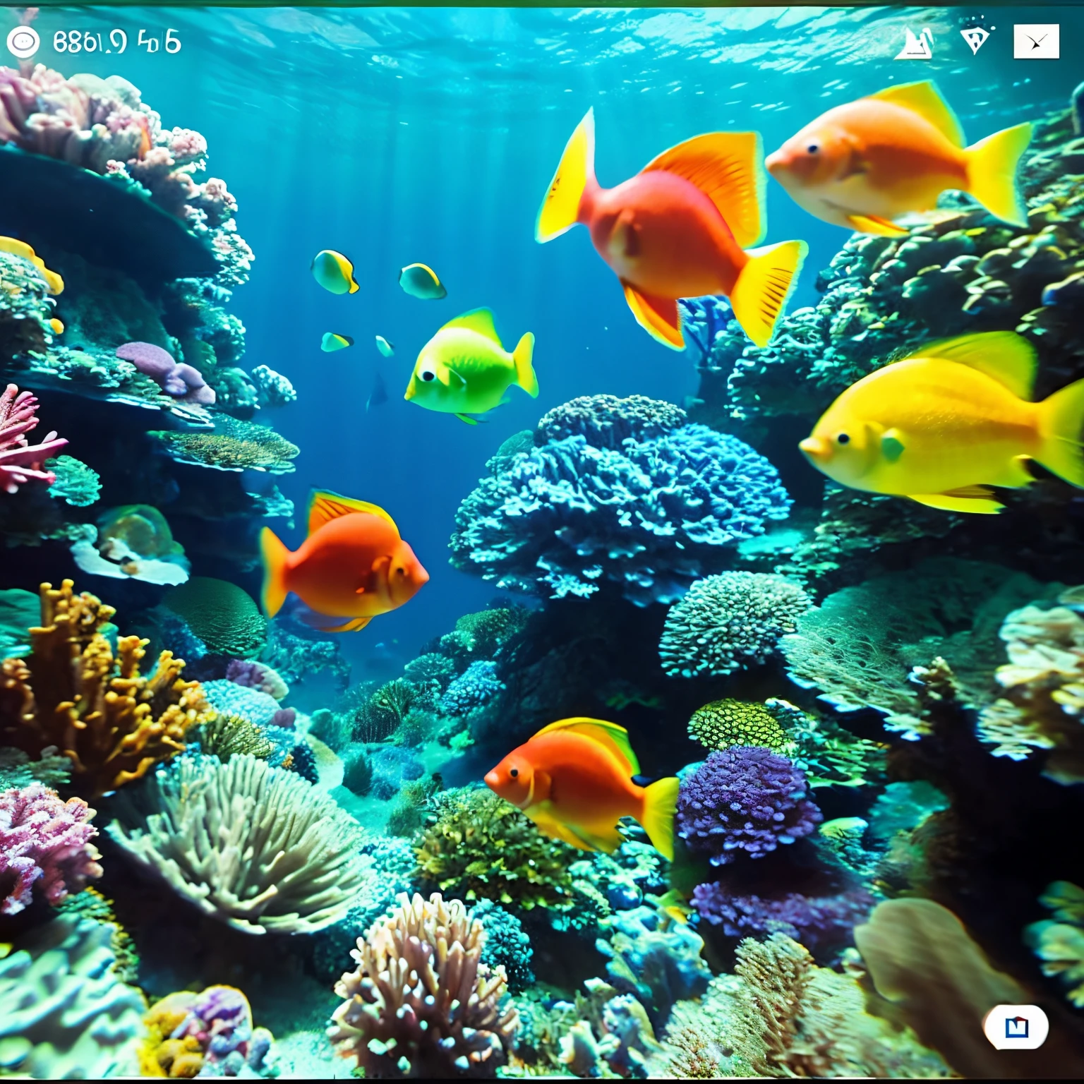 video、 Under the sea、Colorful fish are swimming gracefully、The corals、Crystal clear sea