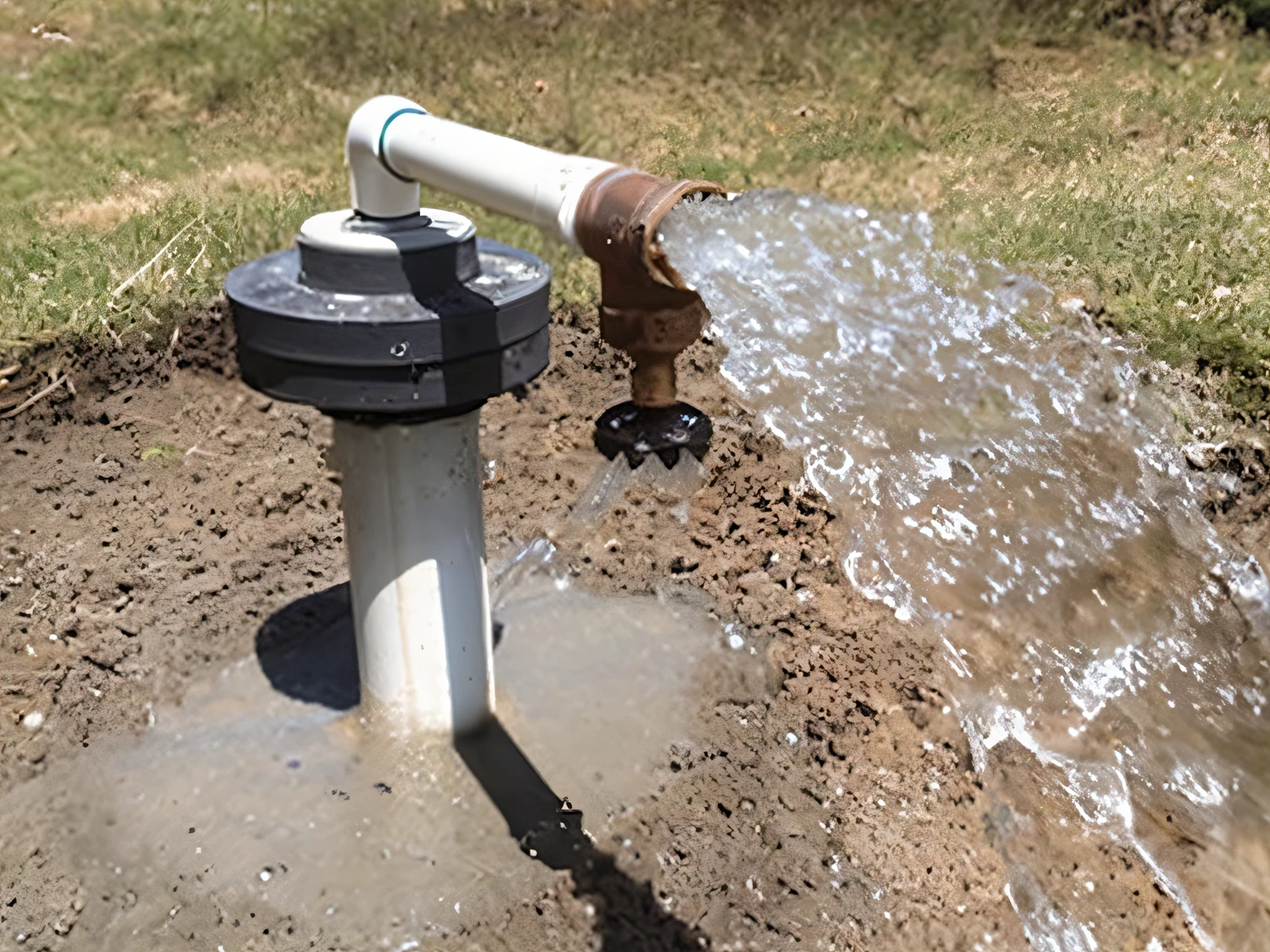 there is a water pipe that is connected to a pipe, irrigation, water pipe, taps with running water, stunning visual, water fountain, trickling water, stunning image, filling with water, fountain of water, description, water everywhere, water feature, short spout, beautiful image, fountain, photo taken from far, dripping water, center of picture, stunning sight