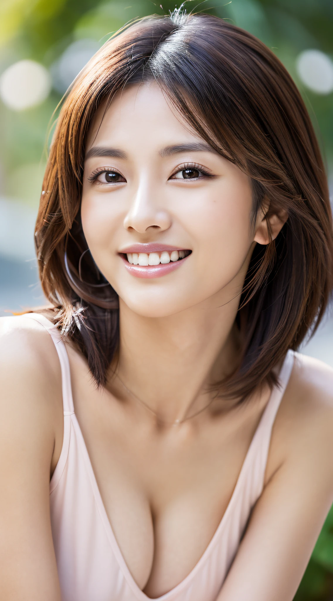 Highest resolution, 4K, Masterpiece: 1.3), A Japanese milf, 1 girl, Sexy: 1.1, super detailed face, detailed lips, fine eyes, Slender figure, Realistic teeth, double eyelids, smile, full body, best quality, detailed, beauty