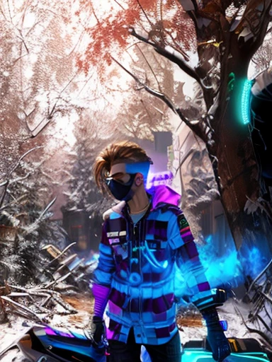 Change bsckground cyberpunk handsome boy, realistic face, 8k, ultra realistic
