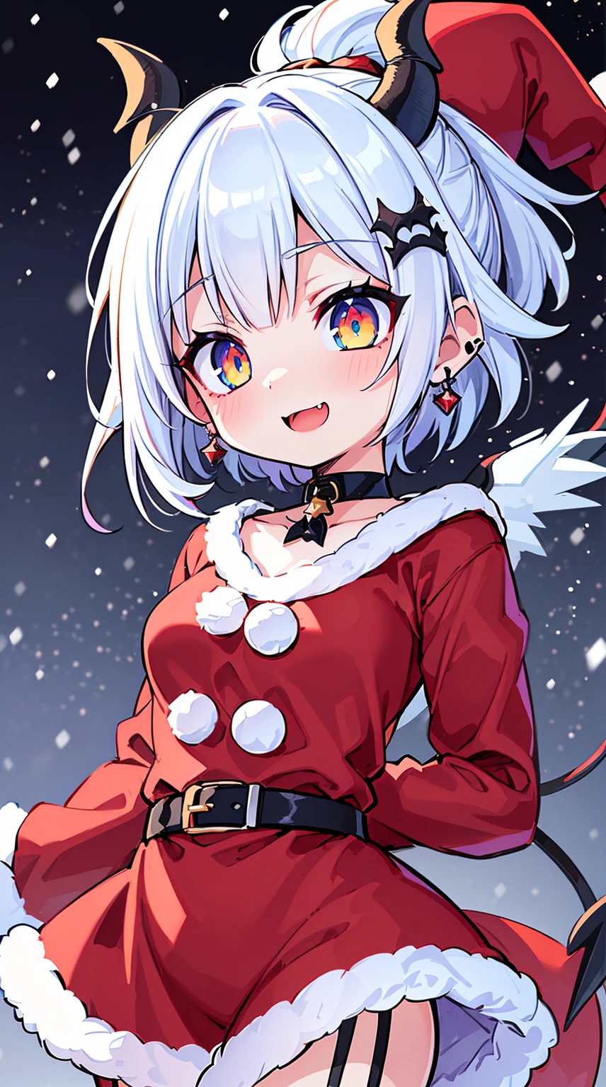 ((( (Winter background), (Snowing), (Christmas theme), (Slutty Santa outfit), ))) BLACKLIGHT, ((NSFW)), ((Medium Boobs)), realistic art, extremely delicate and beautiful, ultra-detailed, (1girl), ((Blue eyes)), floating, detailed light, illustration, dynamic angle, depth of field, ((((milf)))), girly, ((Blue and White hair, multicoloured hair, Blue highlights hair, (Ponytail), hair ornament, hair flower, flower, makeup, braid, smile)), demon eyes, fangs, pale white skin, (((best quality, tall girl, (skindentation), (blur background:0.6), (casual yet stylish, ((Demon Horns)), ), gorgeous, (short hair:1.5), soft lighting, wind, (front light:1.5), surprised, choker, smile, jewelry, earrings))), (ultra high res, best quality,), (8k, raw photo, best quality, masterpiece), technological sense, best quality, masterpiece, illustration,CG ,unity ,wallpaper, official art, Amazing, finely detail, an extremely delicate and beautiful,extremely detailed, highly detailed, sharp focus,rich background, (real person,photograph), ((high detailed skin)), ((( , (crazy eyes:1.3), (wide-eyed:1.2), (glowing eyes), (Demon) ))), (((a close up of a person with a weird face and nails, gothic maiden anime girl, gothic - cyberpunk, cyberpunk horror style, gothic art style, detailed digital anime art, gothic art, demon anime girl, gothic girl face, anime style 4 k, dark art style, anime cyberpunk art, gothic aesthetic, 18 - year - old anime goth girl, gothic horror vibes)))