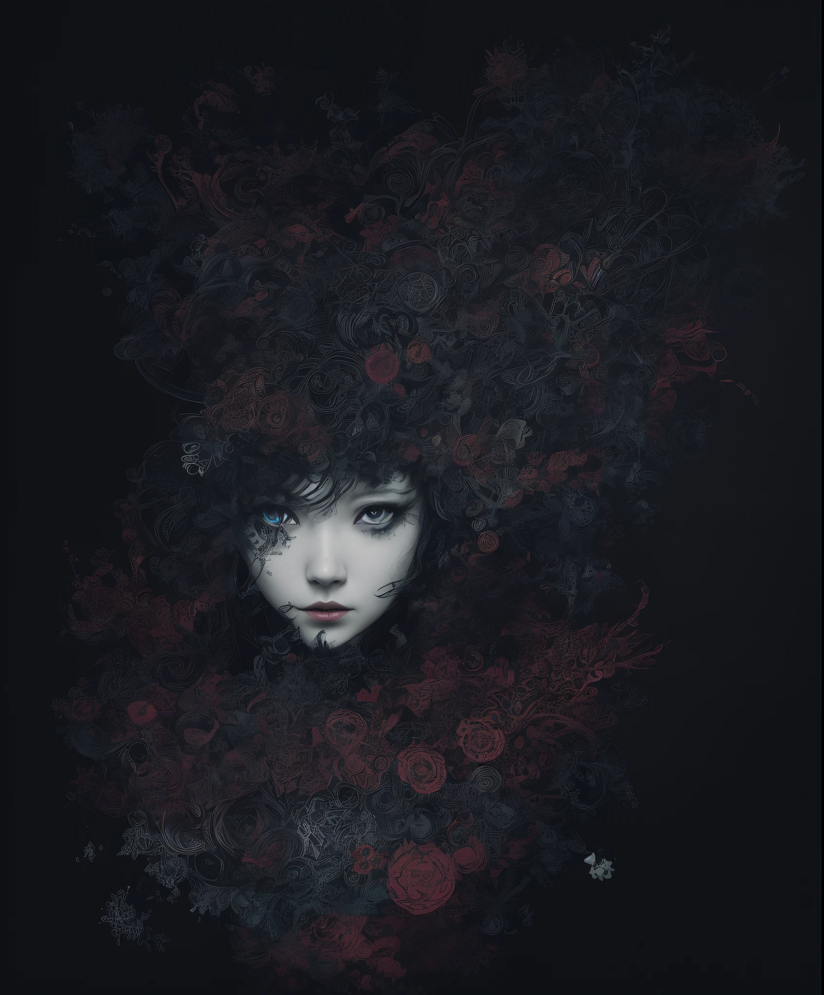 Official art, Unity 8k壁纸, ultra-detailliert, Beautiful and aesthetic, masutepiece, Best Quality, (Zentangle, mandalas, Tangle, Entangle), (Fractal Art:1.3) , 1girl in, Extremely detailed, Dynamic Angle, cowboyshot, Most Beautiful Form of Chaos, Elegant, a brutalist designed, vivd colour, romanticism, by james jean, roby dwi antono, by Ross Tran, Francis Bacon, michal mraz, Adrian Ghenny, petra cortright, Gerhard Richter, Takato Yamamoto, Ashley Wood, Atmospheric,Warrior, (multicolored background:1.1)