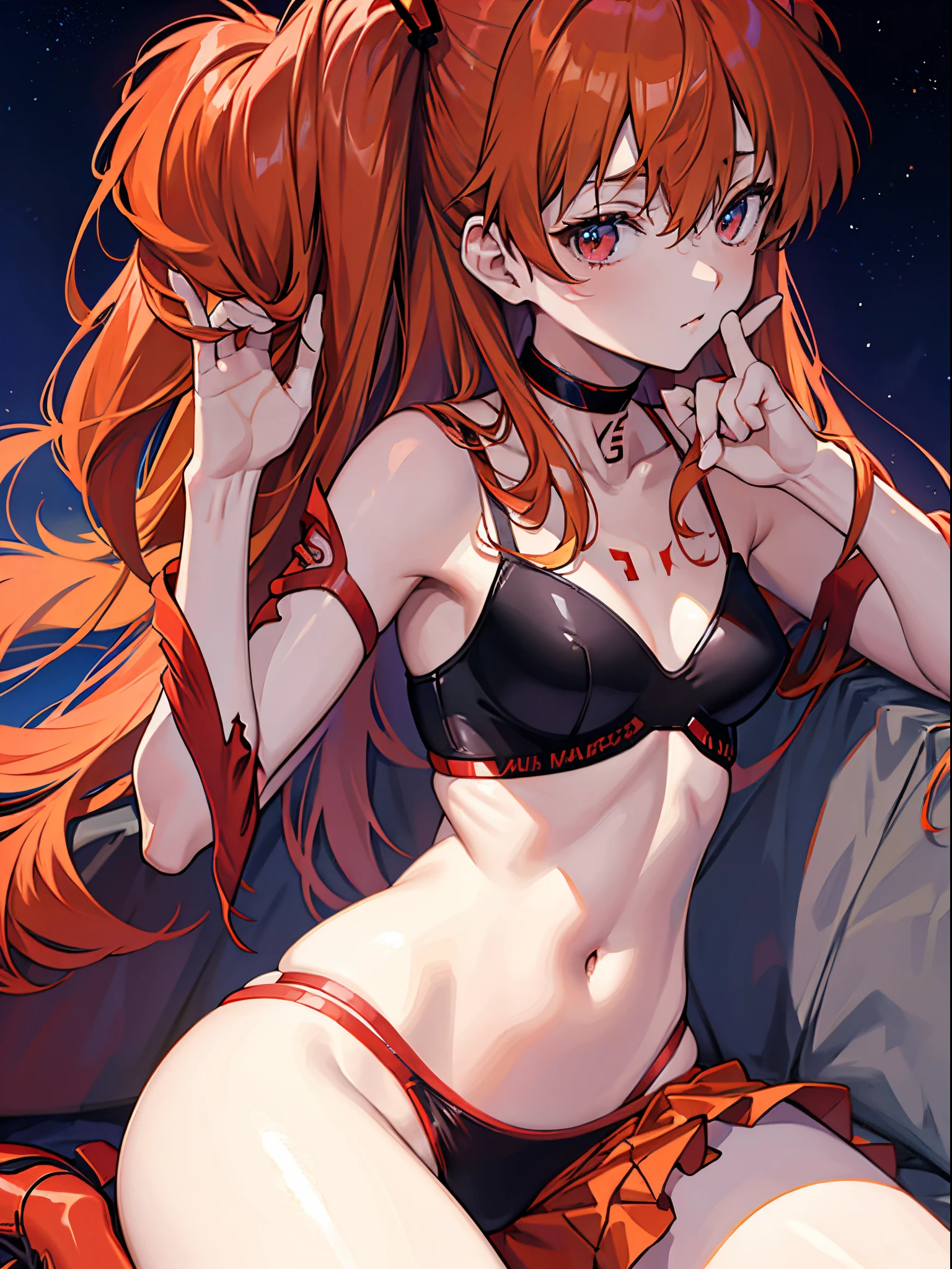 Asuka Langley Soryu, Neon Genesis Evangelion, NSFW、Sheer underwear with a small area