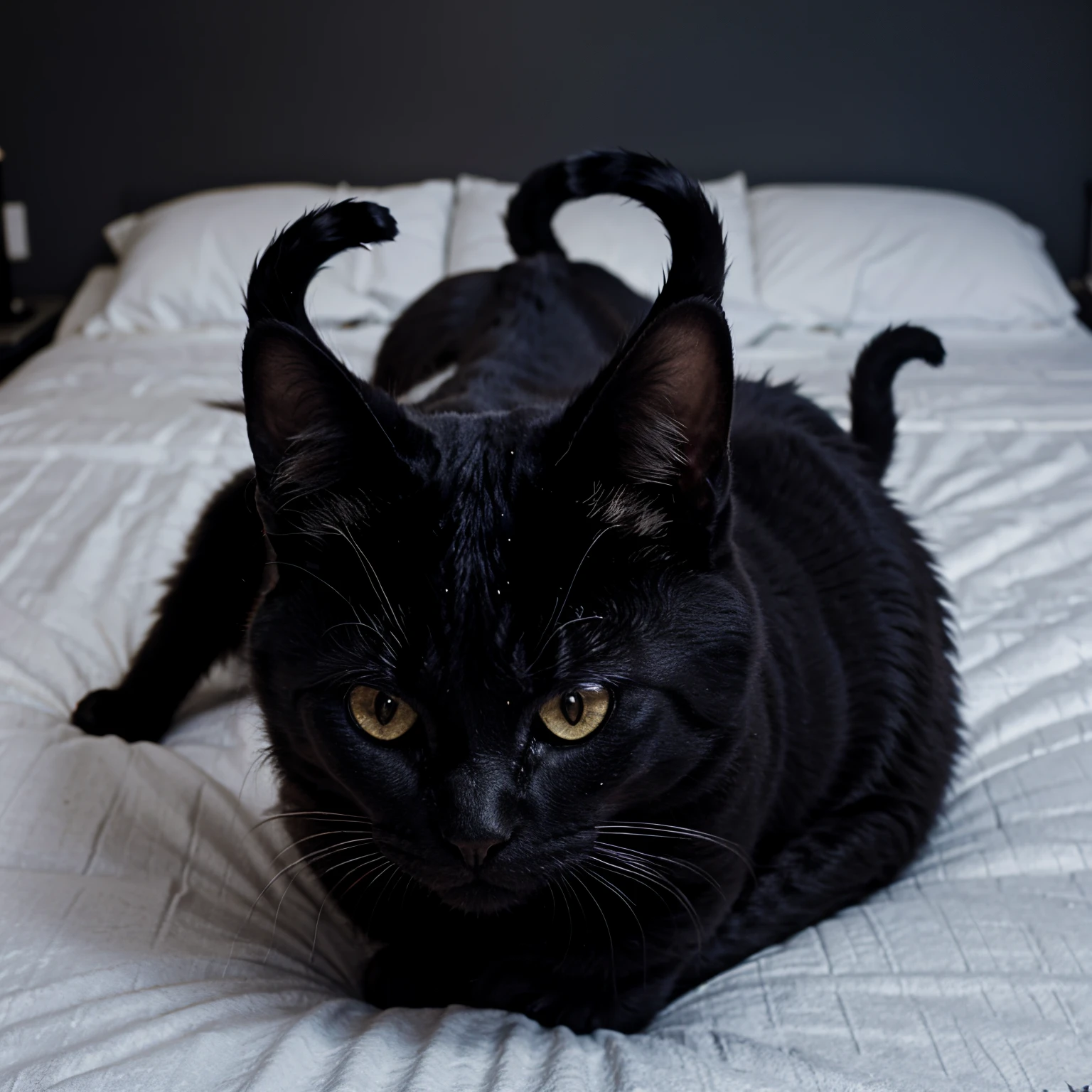Demon cat tattoo