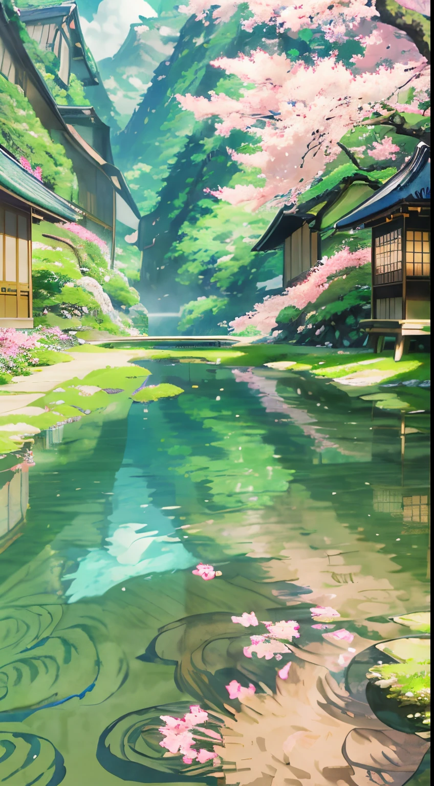 Best Quality,4K,8K,hight resolution,masutepiece:1.2,Ultra-detailed,Realistic:1.37,Beautiful mountain scenery in Ghibli style,Japanese landscape,Ghibli-style illustration,Vibrant colors,Fantastic atmosphere,Foggy Mountains,Flowing river,Winding road,rich greenery,Whimsical architecture,Traditional Japan houses,hidden shrine,hanging torii,Floating Lantern,delicate cherry tree,breezing,soft sunlight,ethereal beauty,Calm tranquility,dreamy ambiance,Neko Bus,cheerful character,Flying creatures,Playful elements,Enchanted World,Animated to life,magical adventure,nostalgic appeal,Incorporates intricate details,full of surprises and fascination