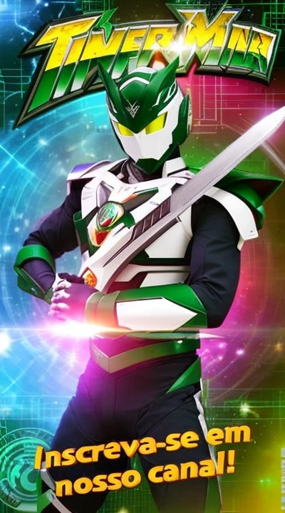 a poster of a man in green and white clothing holding a sword, Power Ranger Verde, Kamen Rider personagem, alta fantasia Kamen Rider, Fourze, Kamen Rider, kamen rider action pose, Tokusatsu, Kamen Rider fantasma, cyber japan armor, the secret seventh power ranger, armadura verde, cyber japan style armor, cyber fight armor, Koda Kazuma