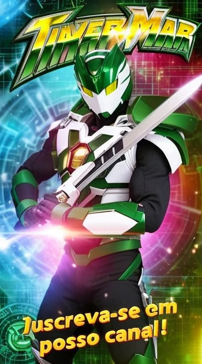 a poster of a man in green and white clothing holding a sword, Power Ranger Verde, Kamen Rider personagem, alta fantasia Kamen Rider, Fourze, Kamen Rider, kamen rider action pose, Tokusatsu, Kamen Rider fantasma, cyber japan armor, the secret seventh power ranger, armadura verde, cyber japan style armor, cyber fight armor, Koda Kazuma