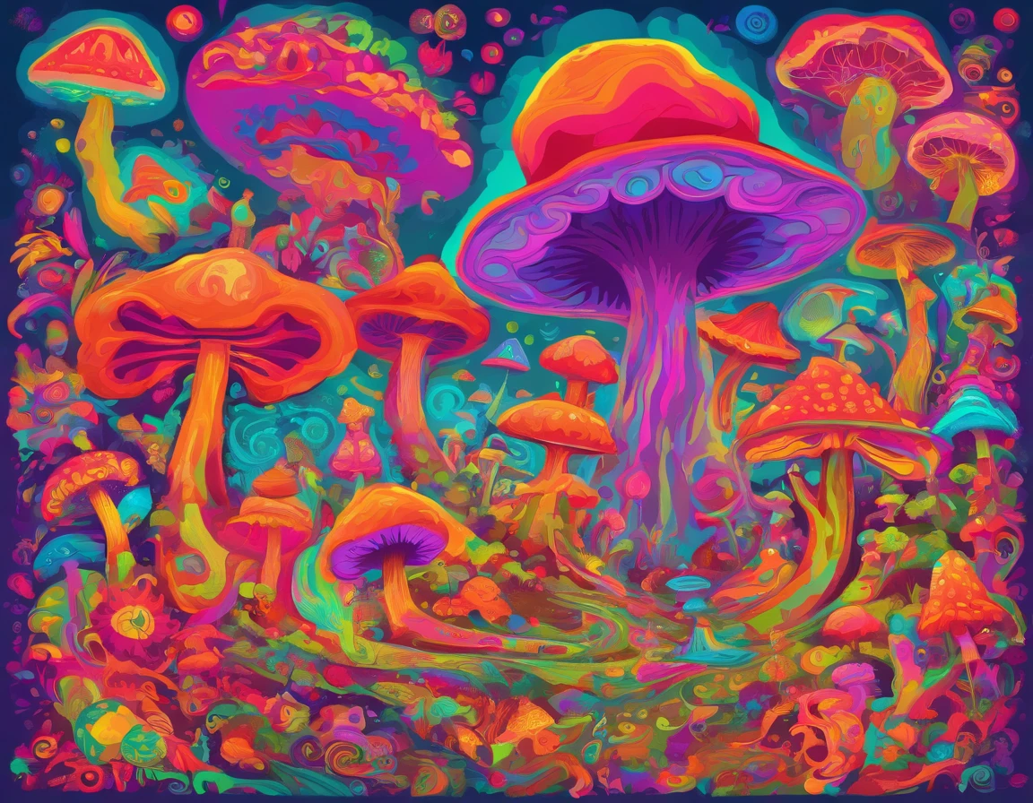 A magic mushroom land