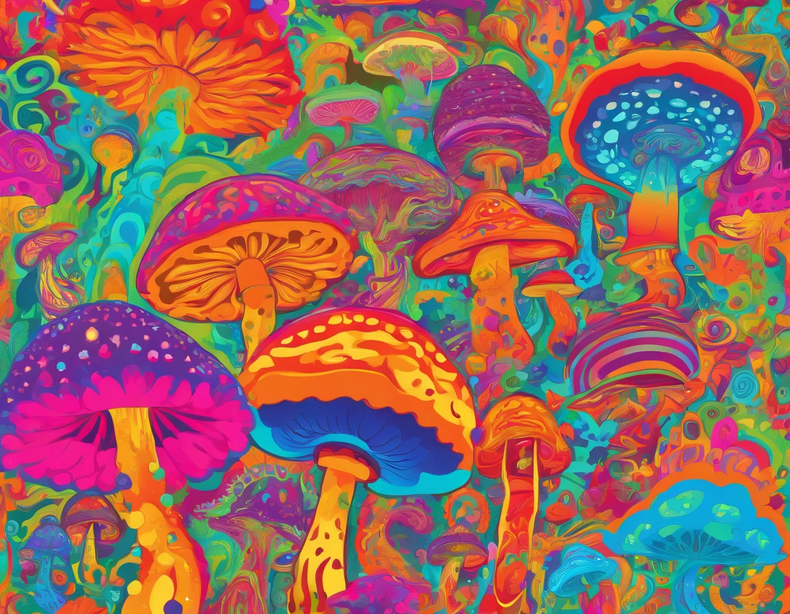 A magic mushroom land