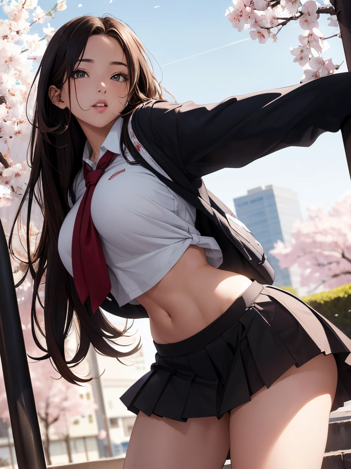 The skirt of the shy girls sre being lifted by the wind and her G-String is shown
