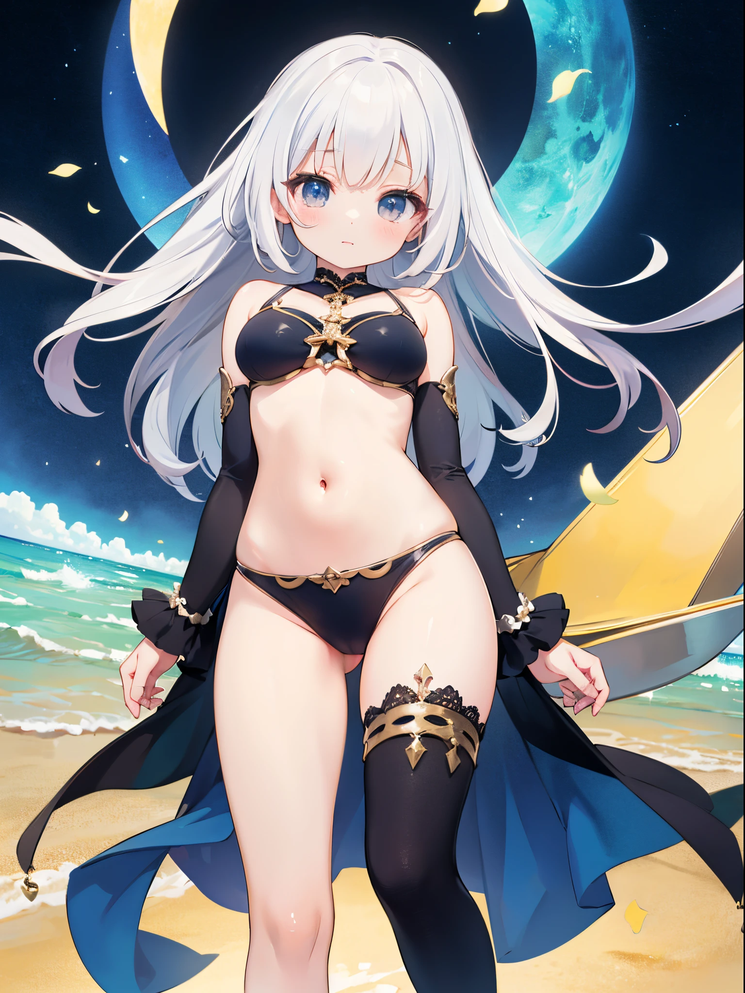 (Masterpiece)、(top-quality)、((ultra-detailliert))、(Super delicate)、Ecchi swimsuit、Beautiful breasts、mystical、Fantastical