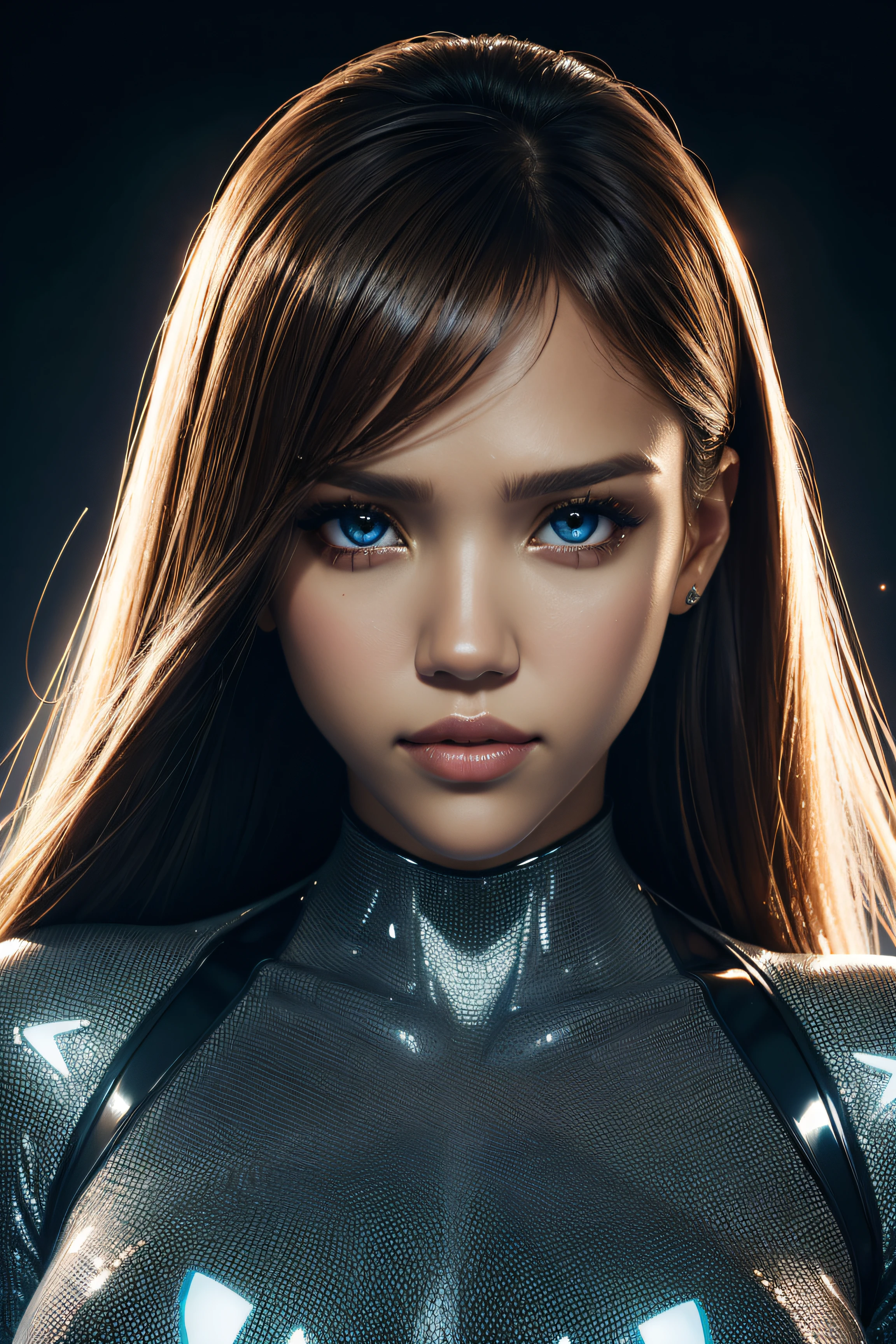 Jessica Alba, wearing crystalline latex sexy clothes transparent. professionally retouched, soft lighting, realistic, smooth face, perfect eyes, sharp focus on eyes, 8 k, high definition, insanely detailed, intricate, elegant. in a natural background.