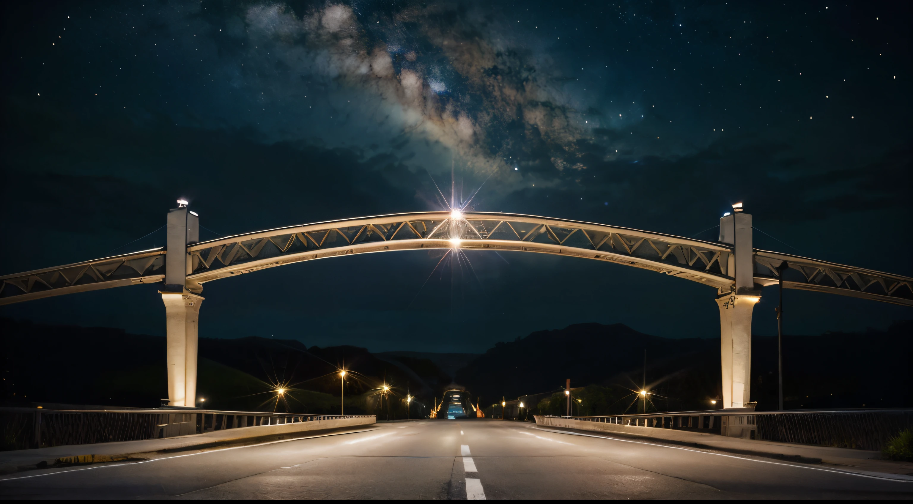 "Imagine a skyscape where heaven and earth merge, Represents the relationship between God and man. Radiant energy and light, Cast a dazzling light into the sky. These beams become bridges beyond the impossible, Connected to the twinkling stars. This image depicts the power of prayer as a bridge between our humanity and divine possibility, indicate, on the road of faith, It can#39;Not just a door that can be opened."
