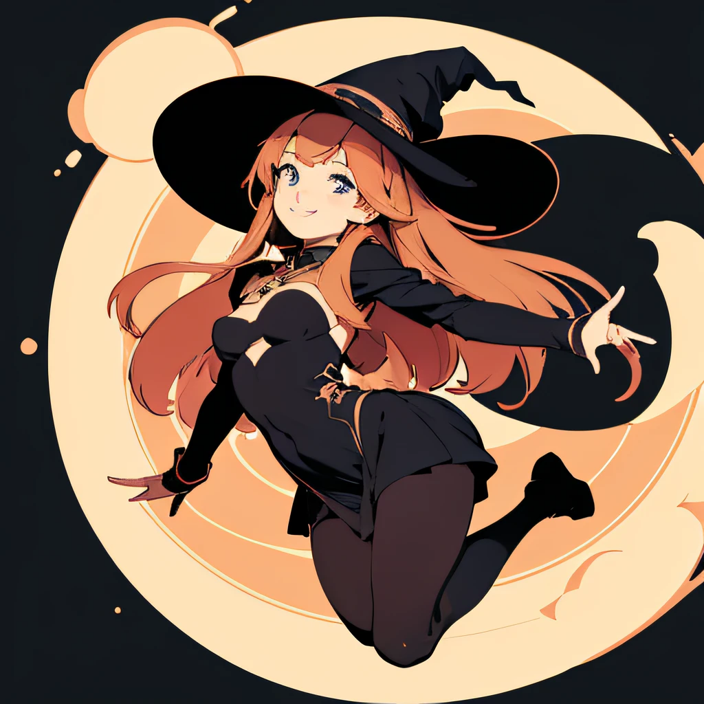 (masutepiece, Best Quality),((Flat color)), 1 girl , Witch Girl, pixiv style, Detailed beautiful eyes, Small breasts, Smile , earth colors, Dynamic Posing, Gaia, Floating rocks