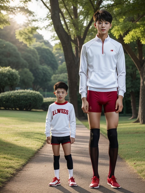 teenagers , very young , light-skin , wearing an dark red sexy underwear, tmasterpiece,k hd,the feet,Transparent sports vest,semi transparent,black long socks,The barefoot , red colour , handsome and cute , extreme cute boy , white skin , dark red underwear boxers shorts , extremely tall and cute boy ,oppa model , handsome model , full body , dark red boxers underwears short shorts , black socks , white light-skin , Chinese model , young boy , white skin , handsome and extremely cute , red boxers underwear shorts , long black socks , handsome model , at the park , jogging , model oppa , long legs , jogging , running , high knee black socks ,black long socks , stand up , extremely tall , extremely high , red underwears , red sports underwear , long black socks , clean and white legs , Chinese model , extremely long legs , looking at the camera , clean and white thigh , huge bulge , kid face , b , wearing red underwears boxers , light and white skin , red undies , two different height boy , height gap , out grown , towering boy and shorty boy , growth spurt , towering boy , very very very tall boy beside very very very short boy