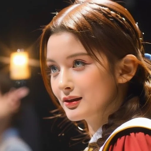 (best quality,4K,8K,hight resolution,Meisterwerk:1.2),Ultra-detailliert,(realistisch,fotorealistisch,fotorealistisch:1.37),Detaillierte Augen und Lippen,Kizi,stehen in ihrer Schuluniform in einem Klassenzimmer,Tafel im Hintergrund,Serious facial expressions,Herbstfarben,Sanftes Licht,Gestochen scharfer Fokus,Traditioneller Malstil,mittlere Pinselstriche,Akribische Liebe zum Detail,klassische Farben