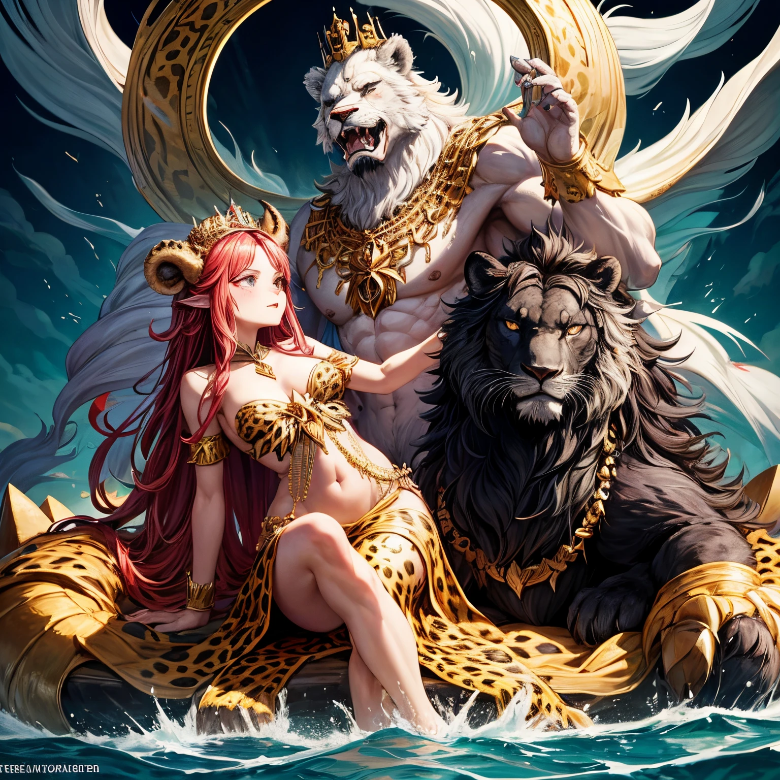 beast that came out of the sea. It had ten horns and seven heads, with ten crowns, one on each horn, and on each head a name of blasphemy. 2 The beast that I saw was like a leopard, but it had feet like a bear and a mouth like a lion