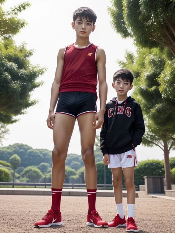 teenagers , very young , light-skin , wearing an dark red sexy underwear, tmasterpiece,k hd,the feet,Transparent sports vest,semi transparent,black long socks,The barefoot , red colour , handsome and cute , extreme cute boy , white skin , dark red underwear boxers shorts , extremely tall and cute boy ,oppa model , handsome model , full body , dark red boxers underwears short shorts , black socks , white light-skin , Chinese model , young boy , white skin , handsome and extremely cute , red boxers underwear shorts , long black socks , handsome model , at the park , jogging , model oppa , long legs , jogging , running , high knee black socks ,black long socks , stand up , extremely tall , extremely high , red underwears , red sports underwear , long black socks , clean and white legs , Chinese model , extremely long legs , looking at the camera , clean and white thigh , huge bulge , kid face , b , wearing red underwears boxers , light and white skin , red undies , two different height boy , height gap , out grown , towering boy and shorty boy , growth spurt , towering boy , very very very tall boy beside very very very short boy