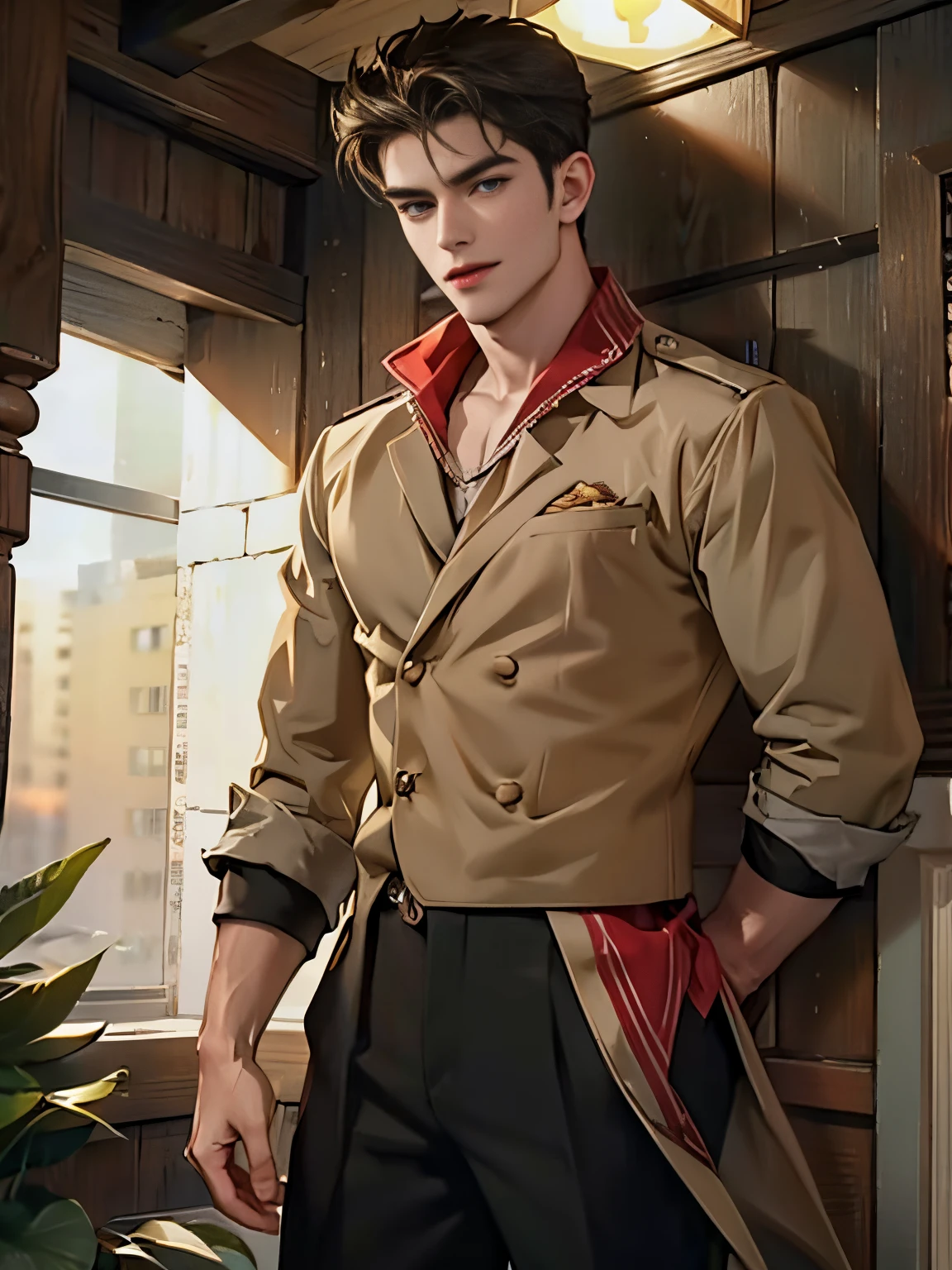 young male,20yr old, handsome and charming,handsome and dashing,borgar