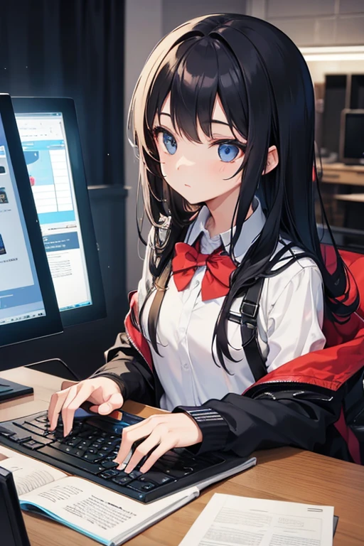 A high school girl who develops games on a computer