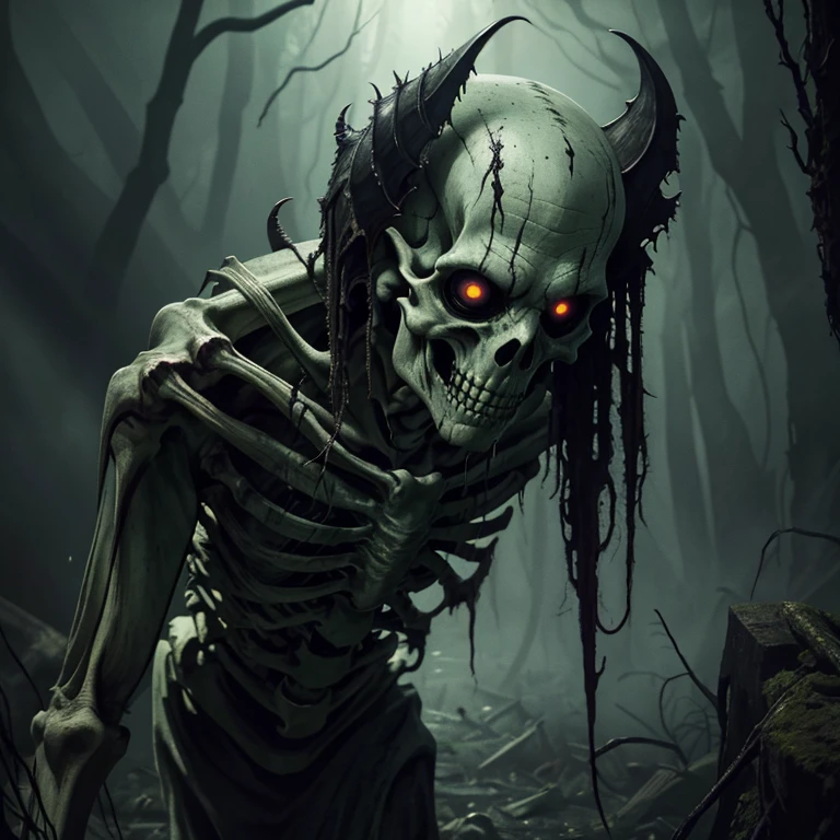 best quality,ultra-detailed,(realistic:1.37),(horror:1.1),(concept artists:1.1),(photo-realistic:1.37),(green:0.9),(monster:1.1),(skeleton:1.1),sharp focus,dark atmosphere,ominous shadows,scary glowing eyes,evil grin,creepy bony hands,blood-stained teeth,elongated claws,rotting flesh,emaciated body,no background,foreboding presence,hauntingly beautiful,macabre artistry,nightmarish creature,terrifyingly detailed features,menacing aura,green deathly pale skin,horror movie protagonist,horror-themed masterpiece,nightmare-inducing inspiration,horrendous appearance,ghastly figure